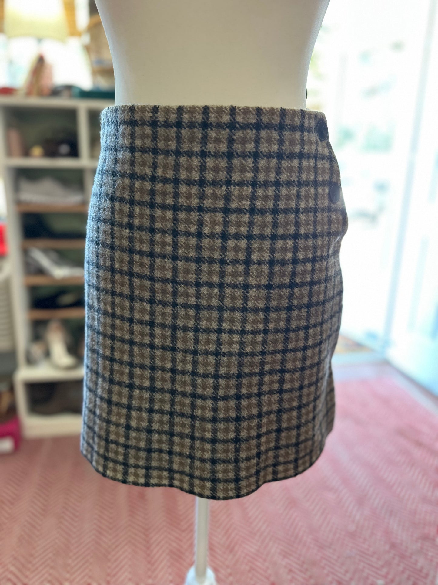 COS | Mini Plaid 100% Wool Skirt, XS