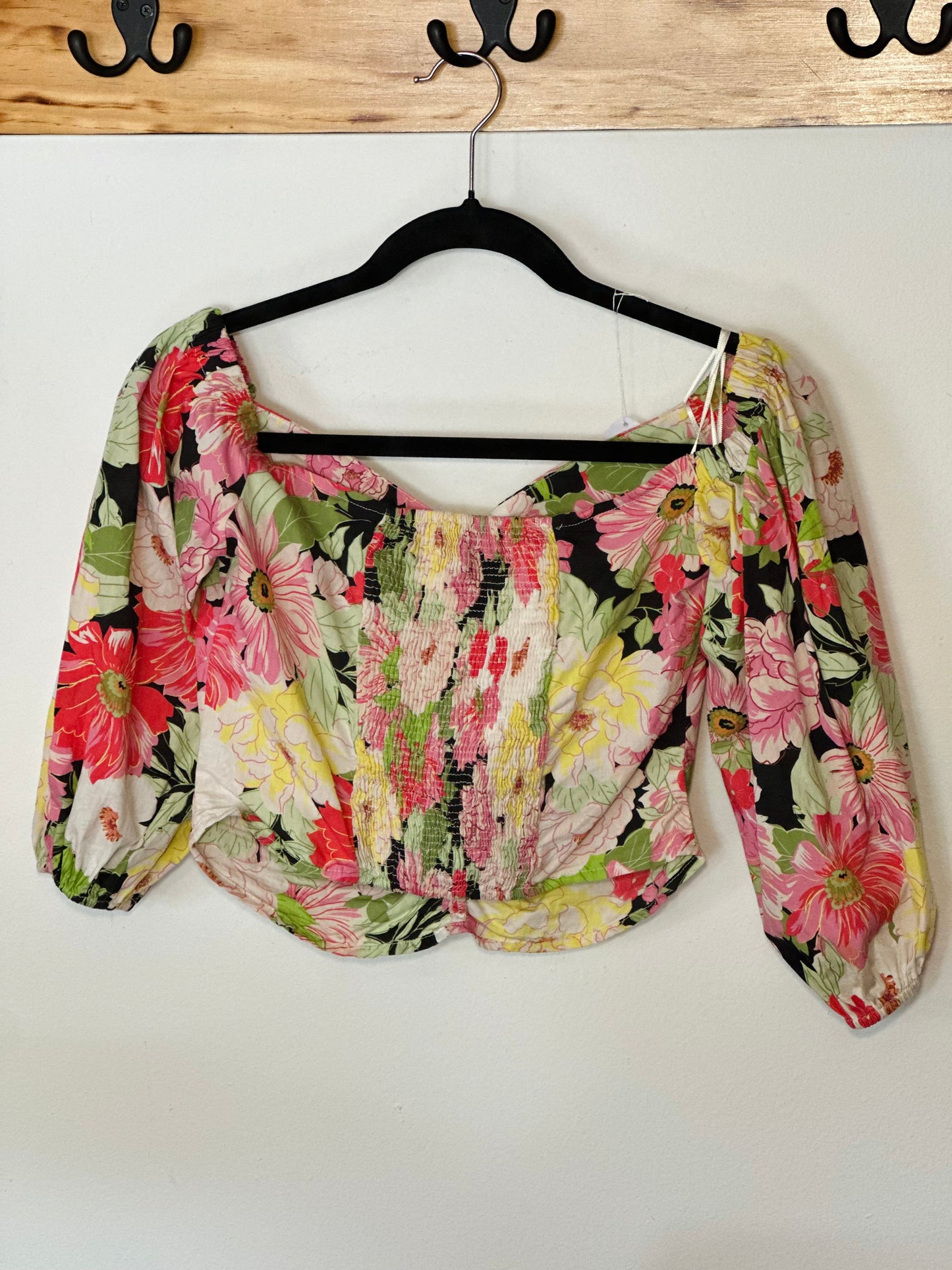 ZARA | Floral Off the Shoulder Top