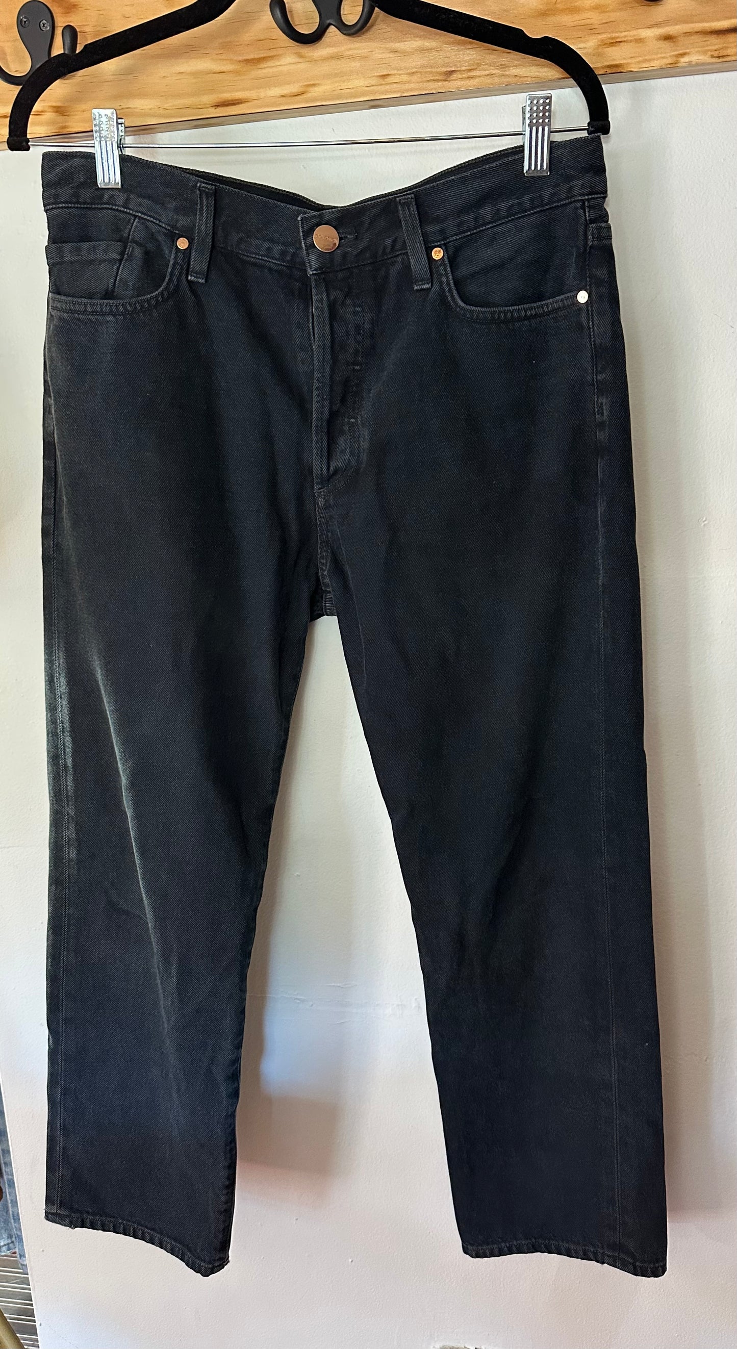 Goldsign | Black Straight-Leg Jeans, 27
