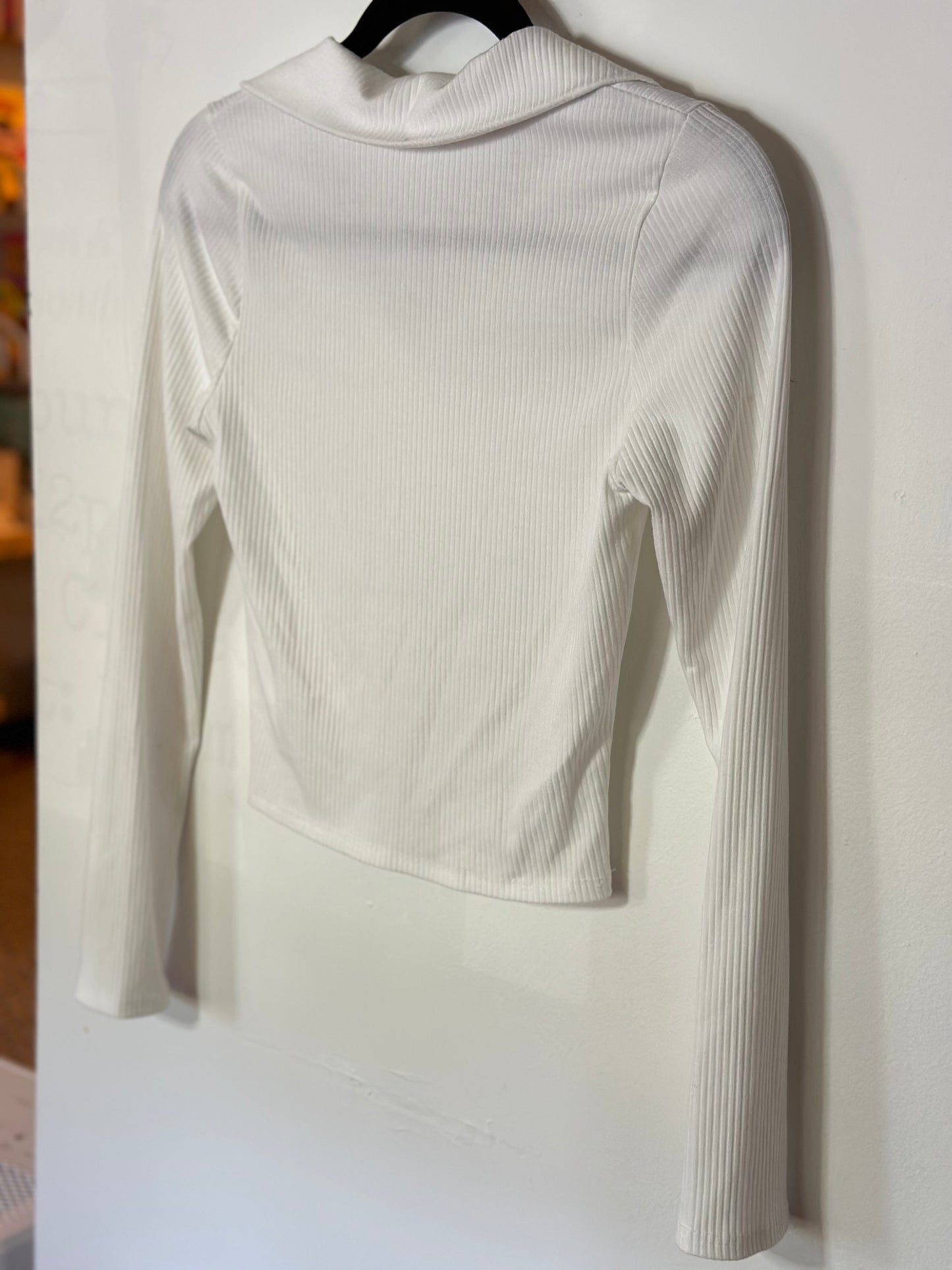 Caution to the Wind | Collared Ribbed Long Sleeve