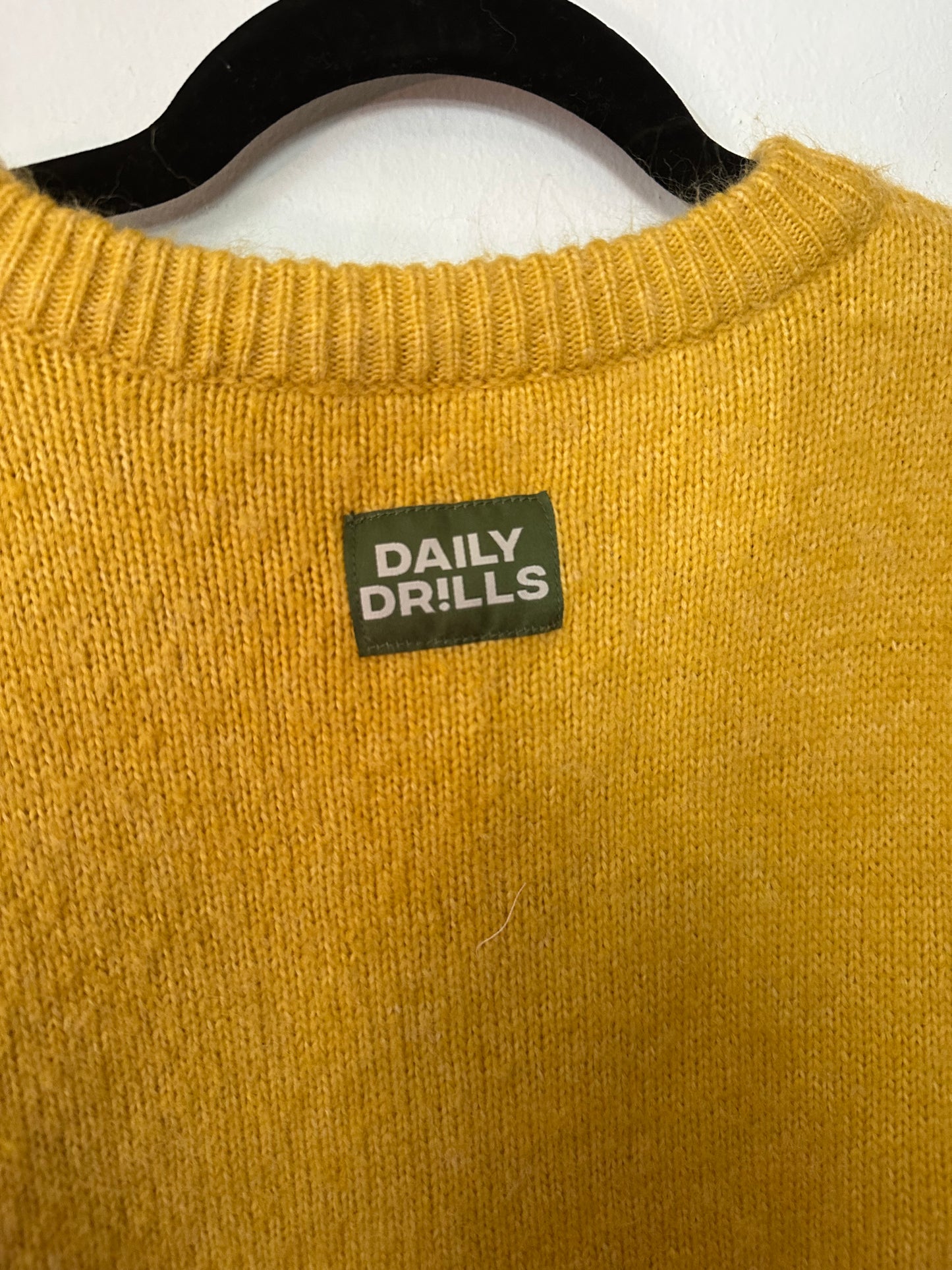 Daily Drills | Dark Yellow Button Up Sweater, M/L