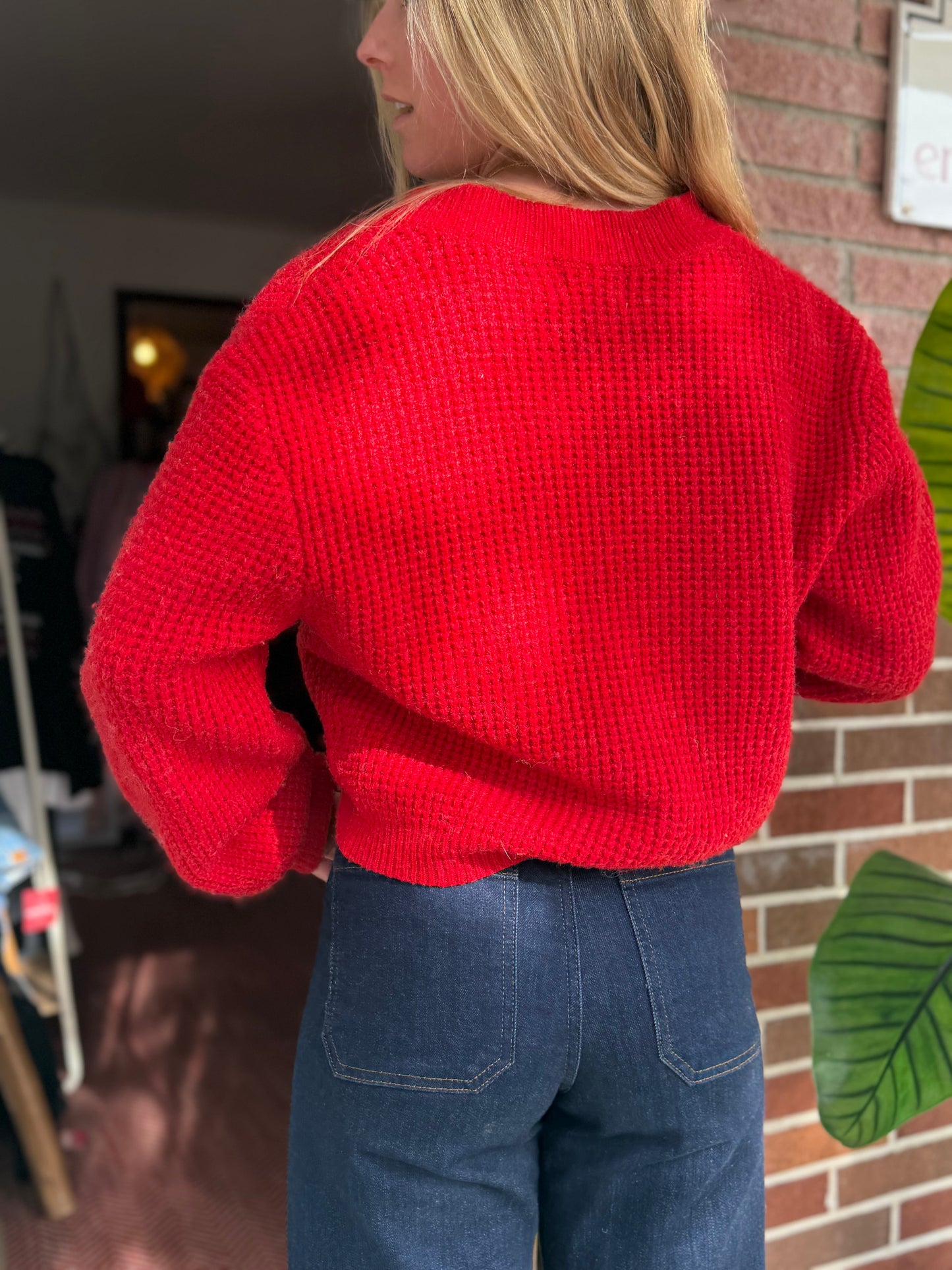 Lush | Red Cardigan, L