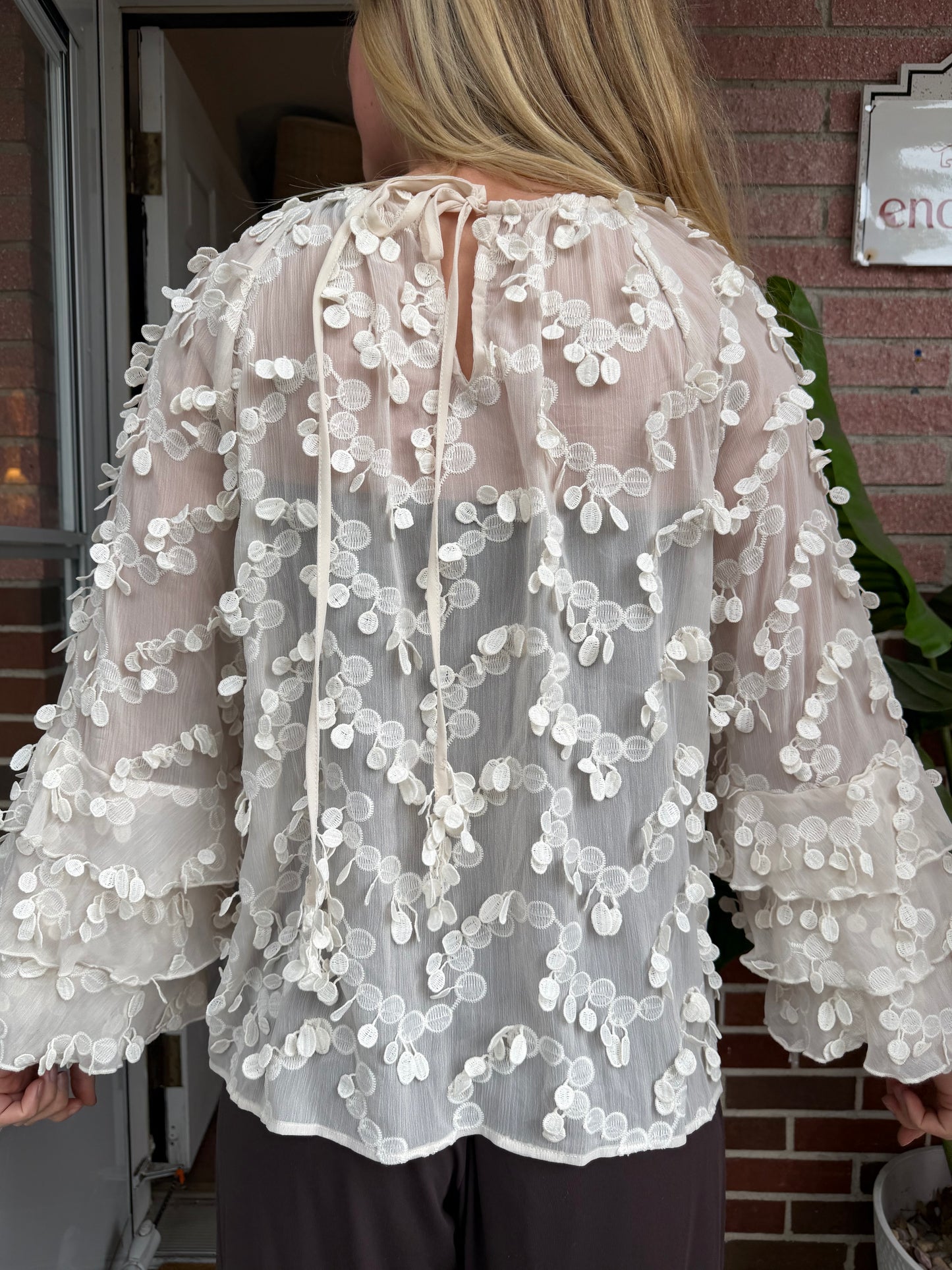 MINT | Sheer Textured Blouse, 14