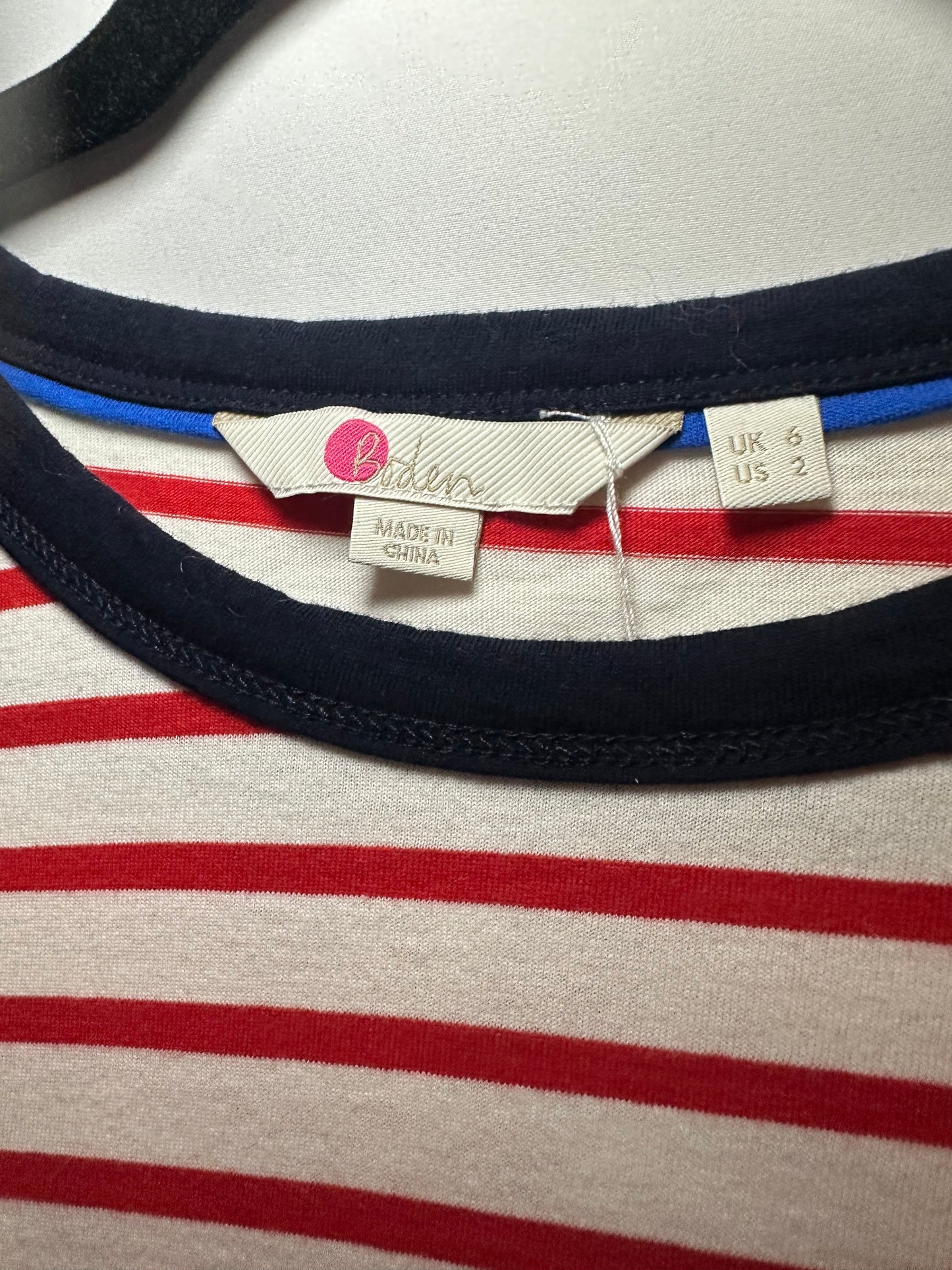 Boden | Red Olivia Long Sleeve Breton, 2