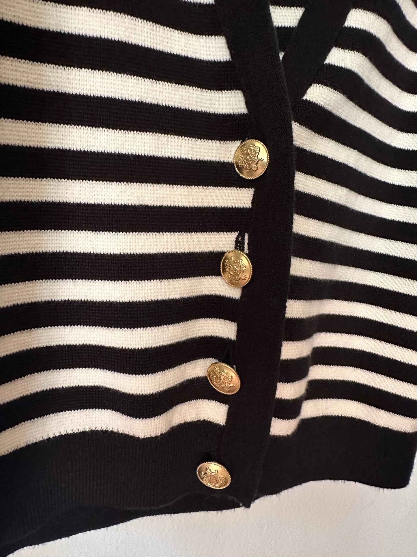 J Crew | Navy Striped 100% Cotton Sweater Vest, S