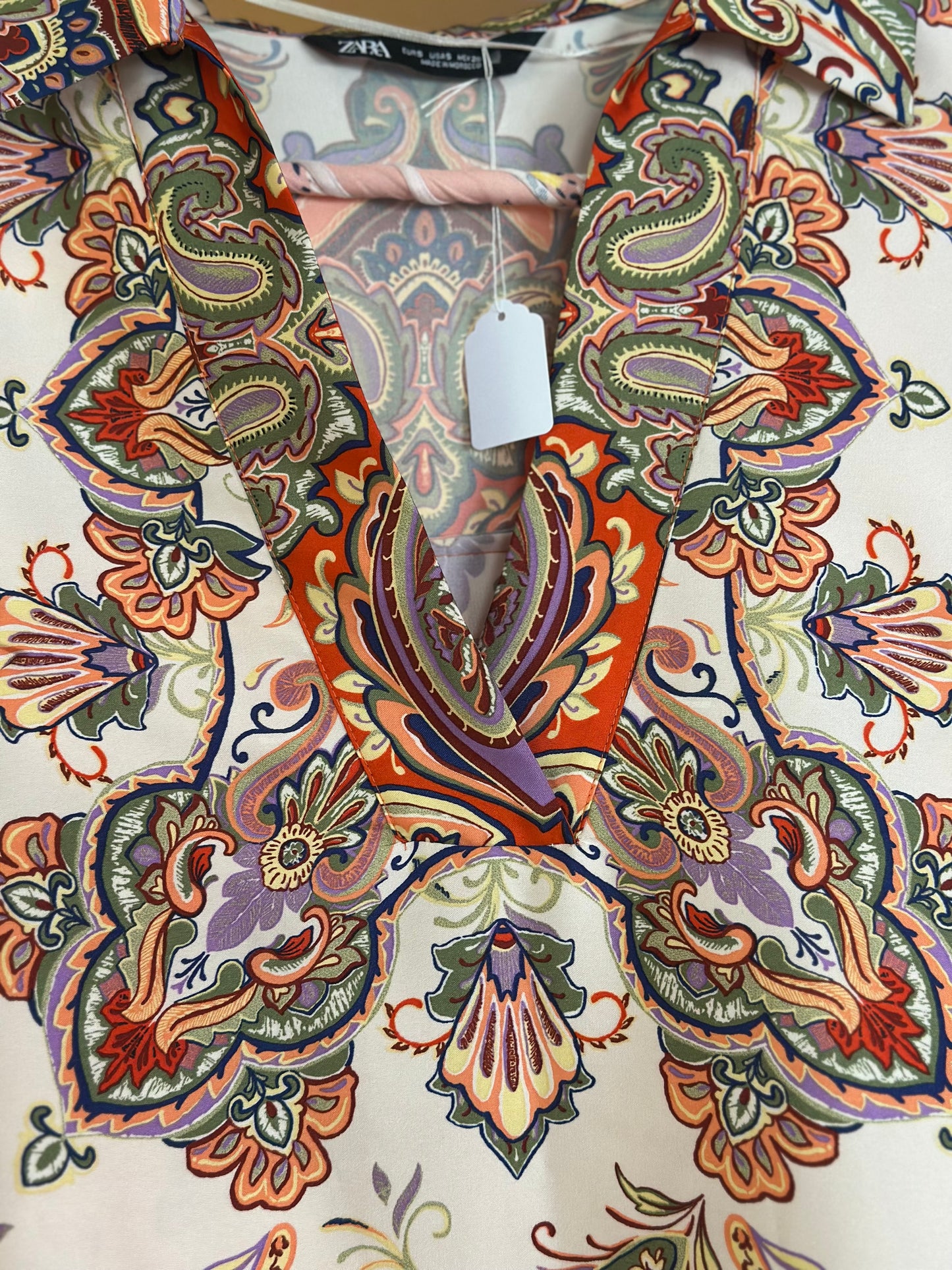 ZARA | Printed Satin Top