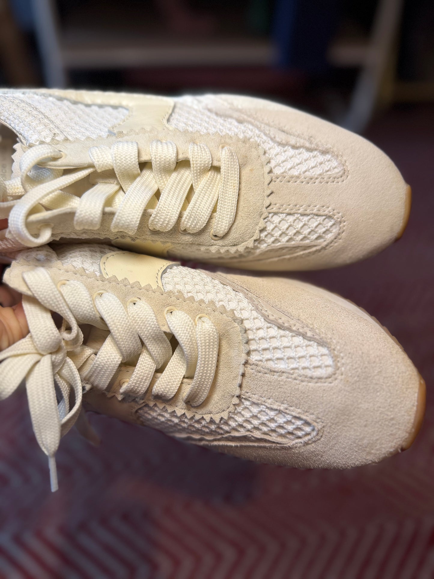 Dolce Vita | White Woven Mesh Sneakers, 9