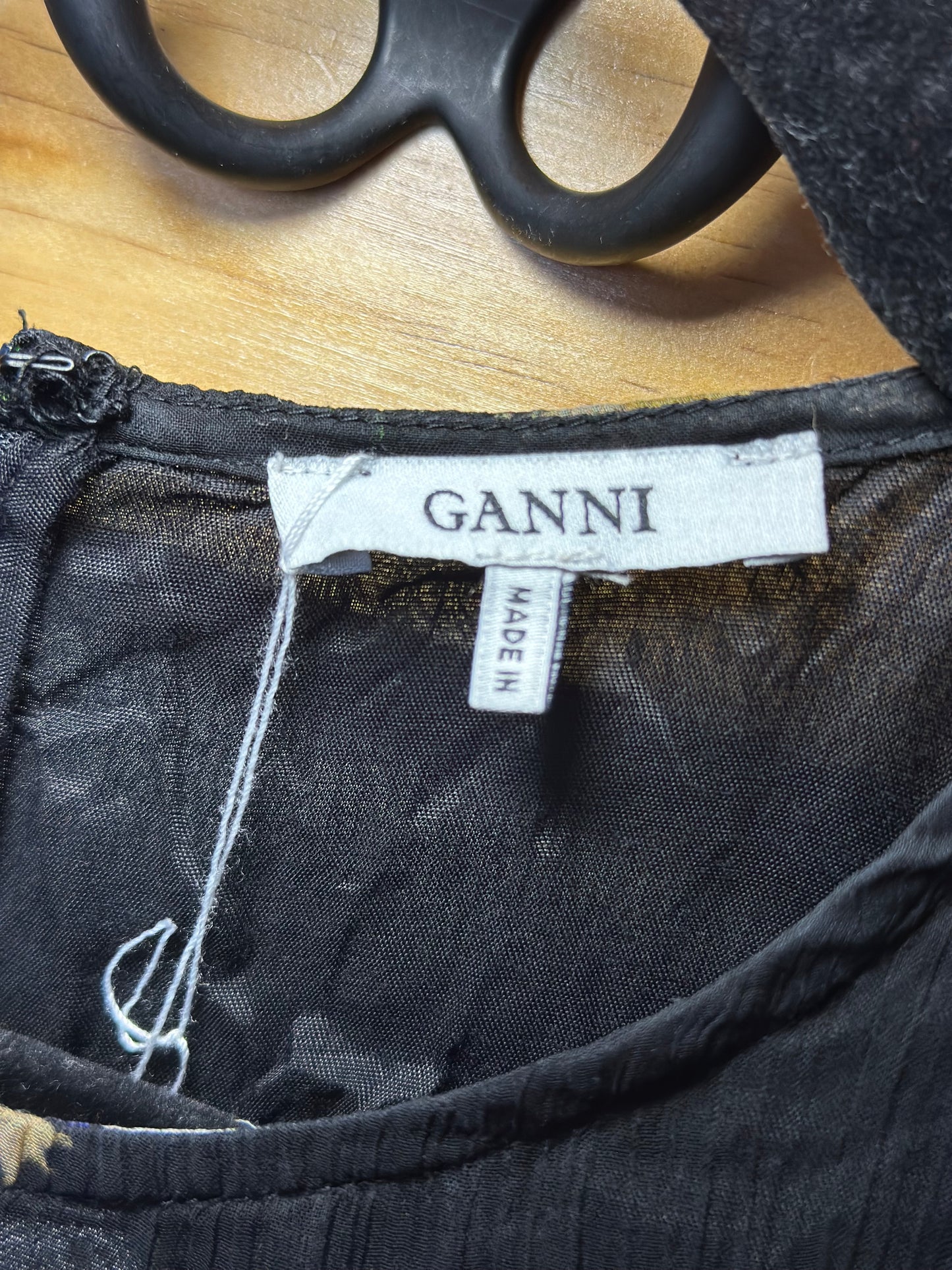Ganni | Floral Dress with Sheer Sleeves