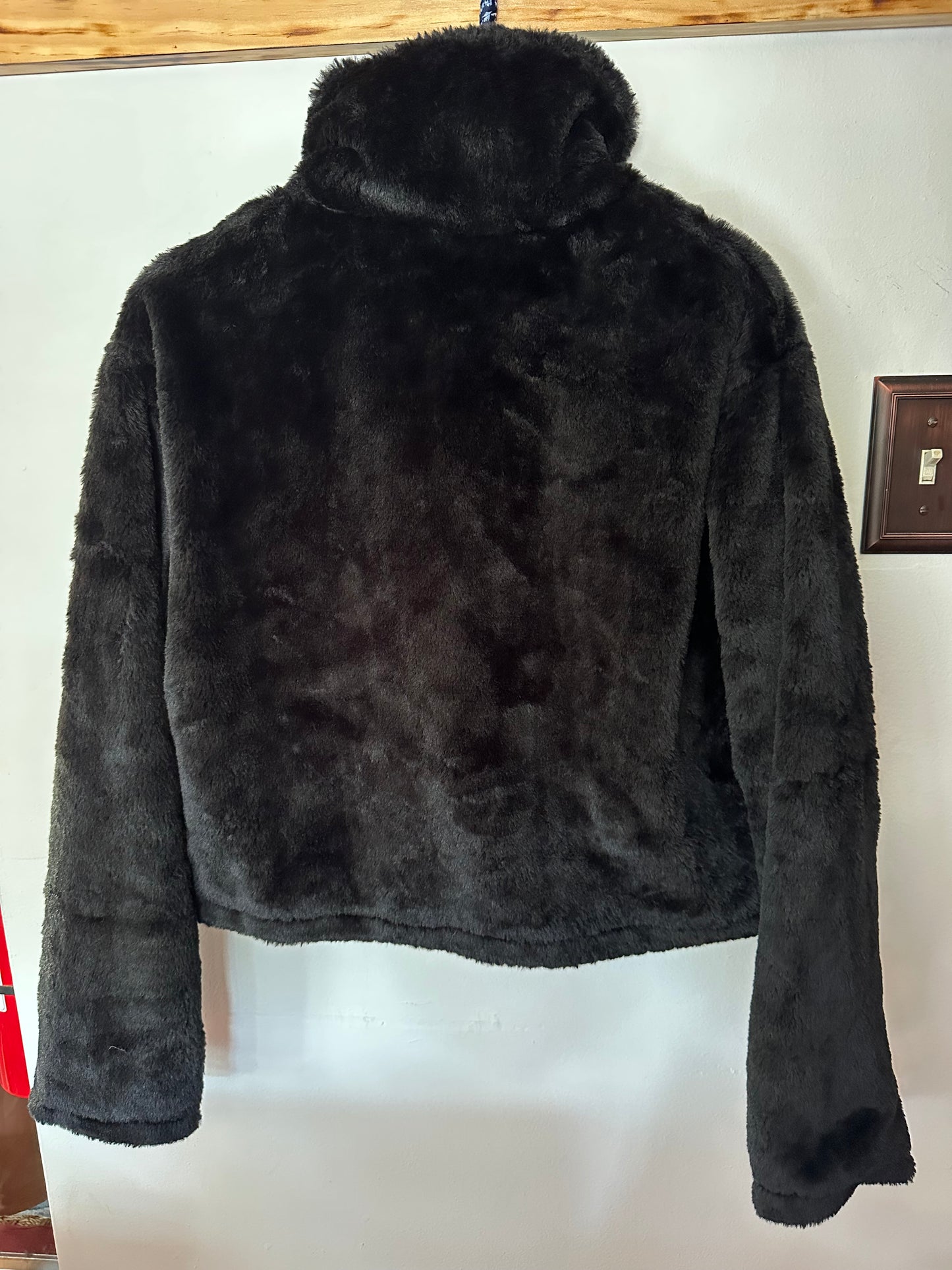 FCT With Love | Black Fuzzy Zip Up Jacket