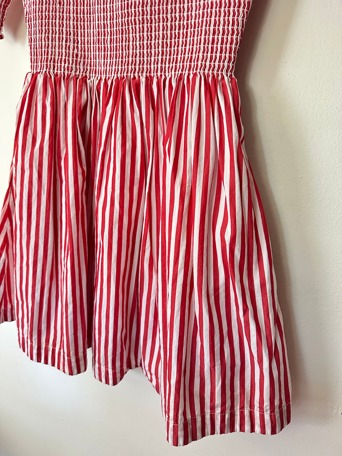 Hill House | Red and White Striped Mini Dress, M