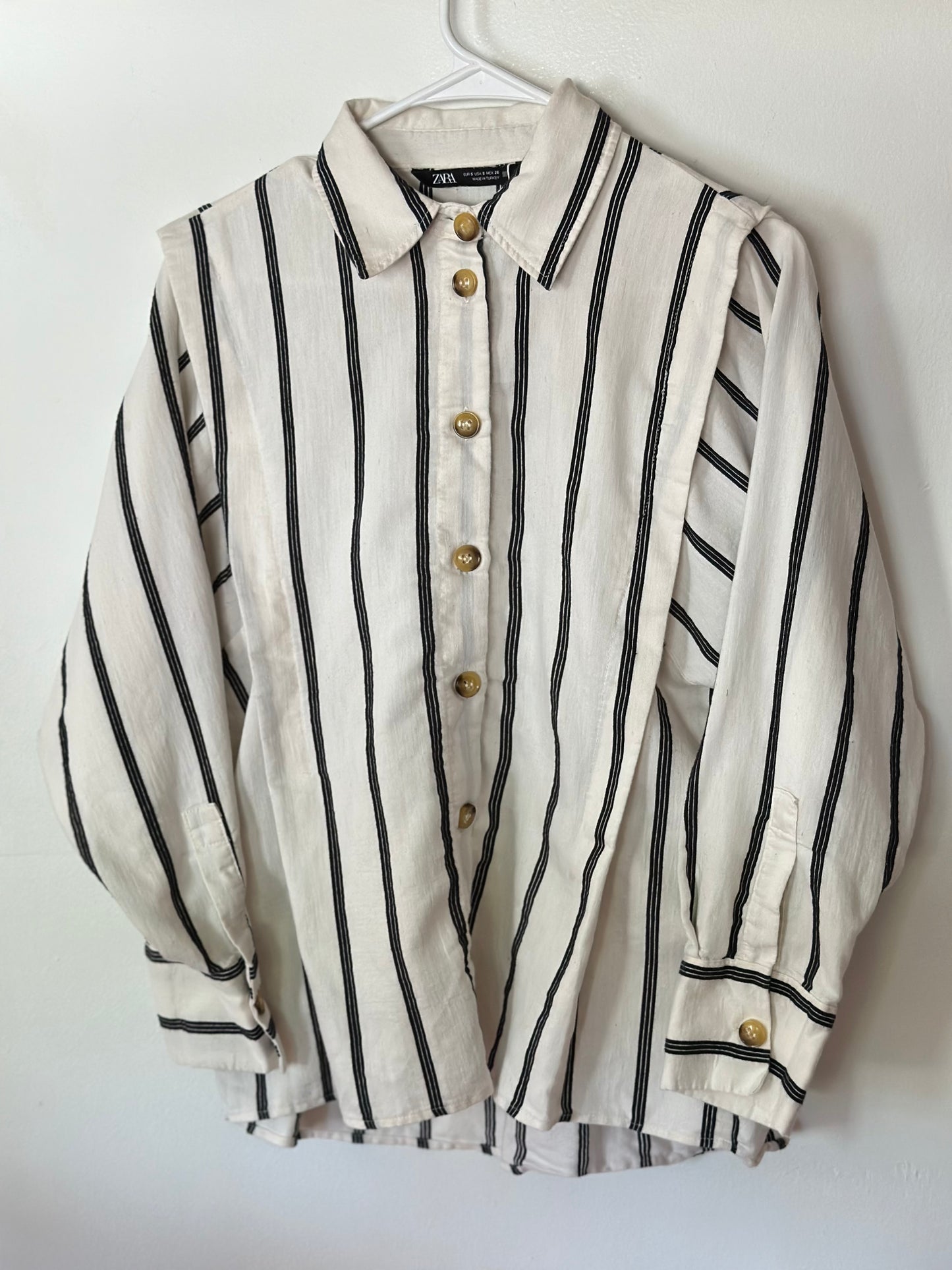 Zara | Striped Structured Button Up