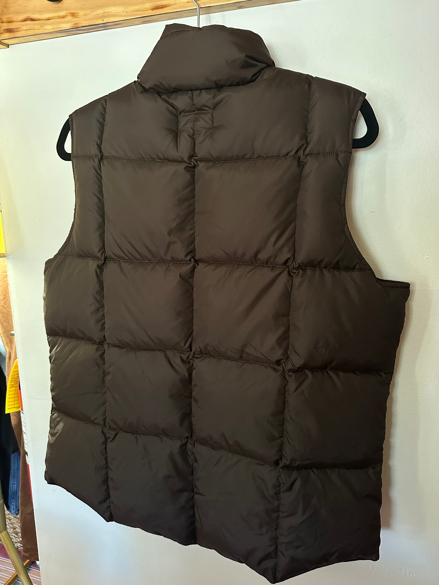 Land's End | Brown Puffer Vest, M