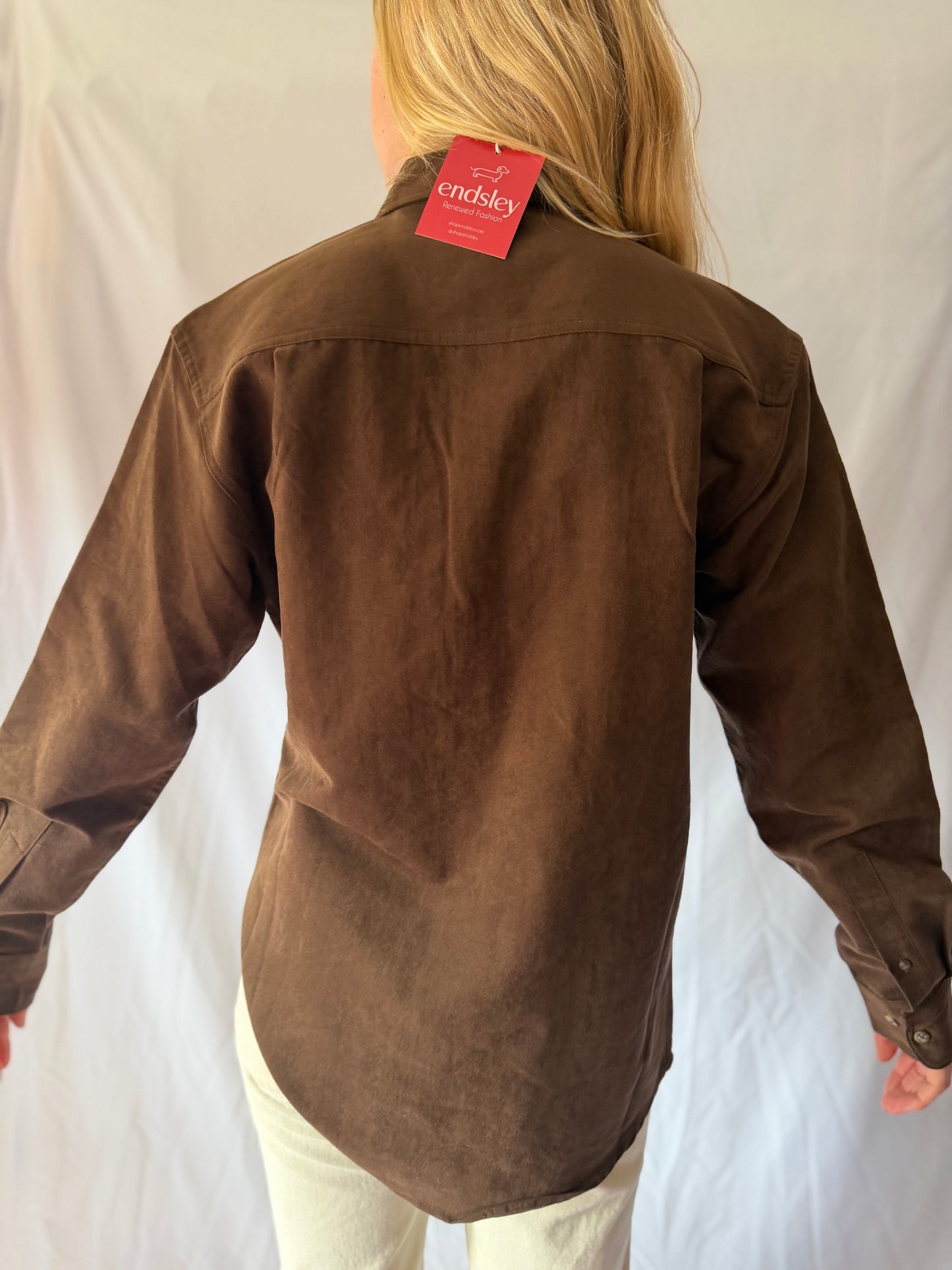 George | Suede Button Down, S (Mens)