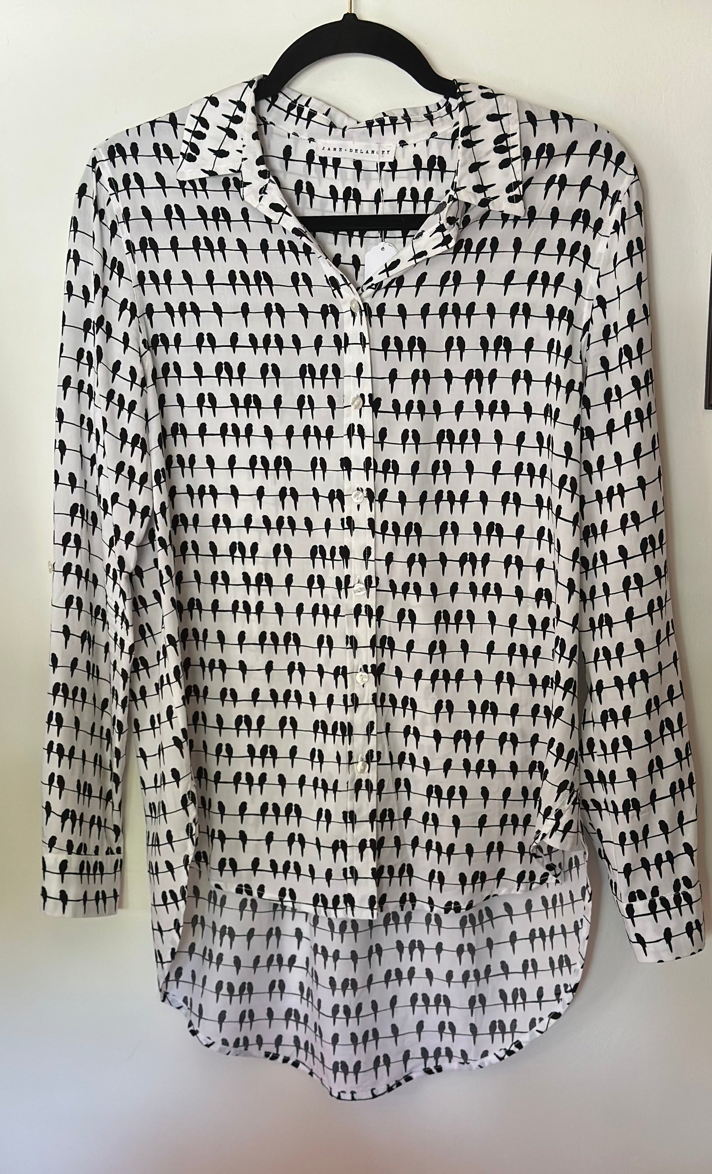 Jane + Delancey | Black Bird Long Sleeve Button Up