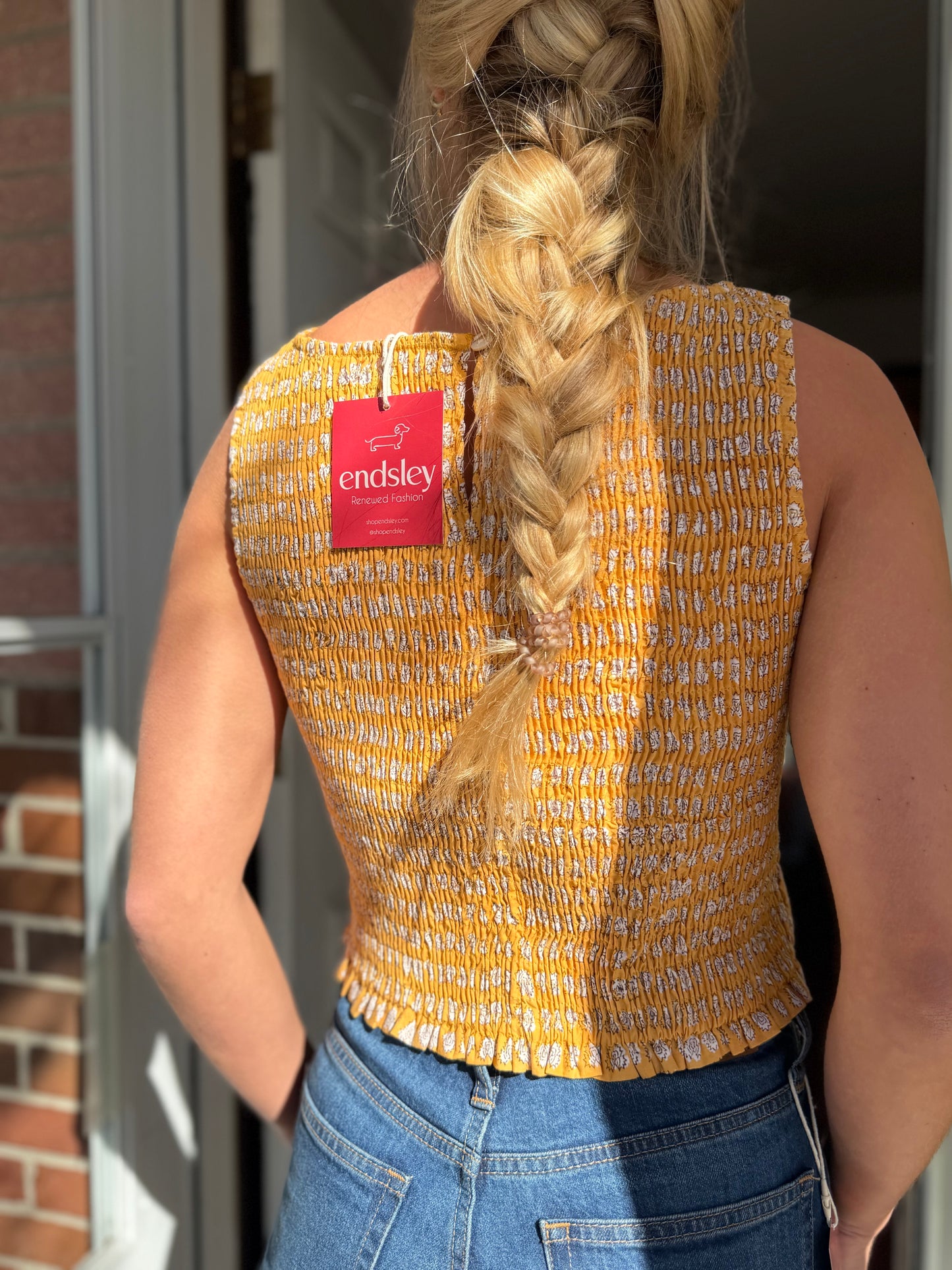 Marea | Floral Rouched Tank Top, S