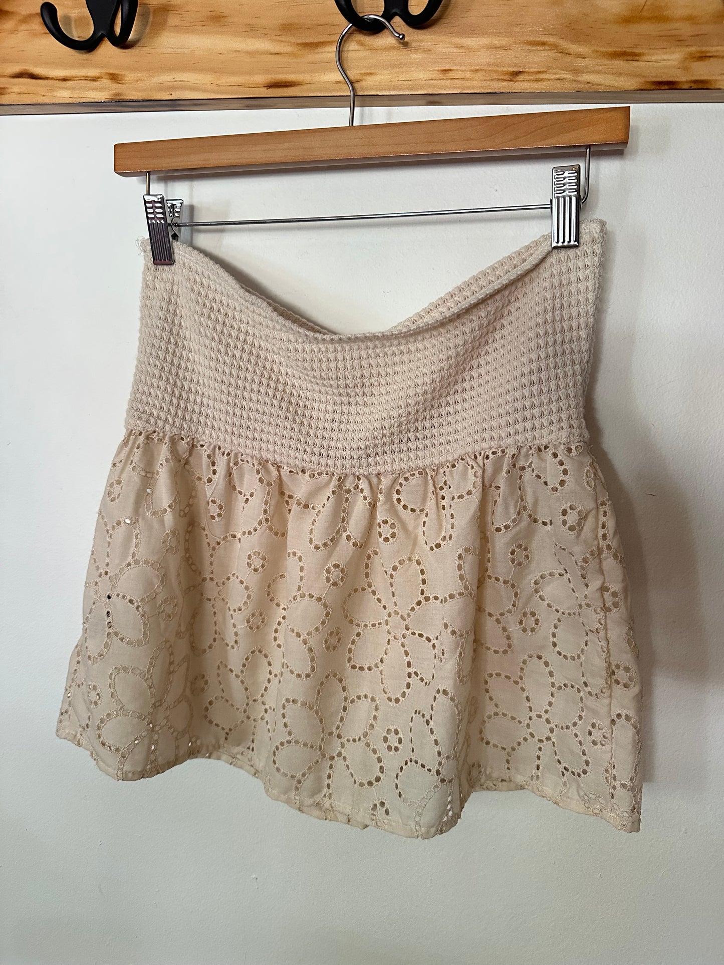 Strapless Knit Lace Top