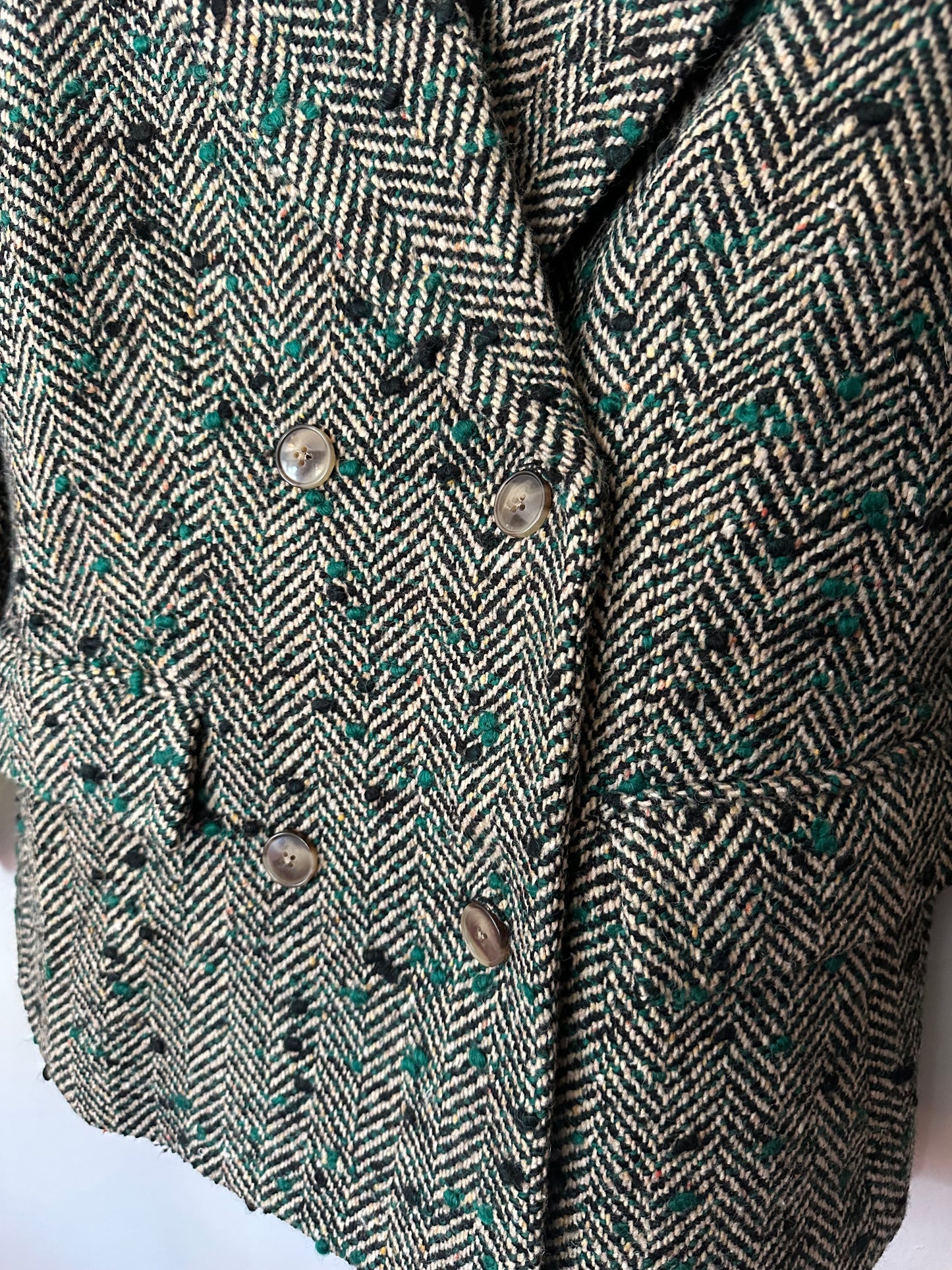 Hunter Bell | Wool Blend Herringbone Half Coat, XS