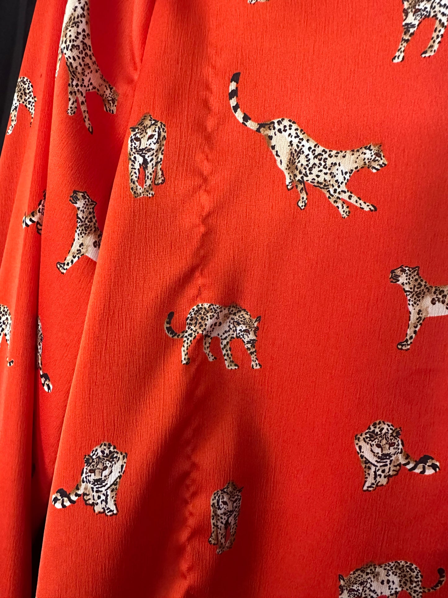 Chico's | Leopard-Print Ruffle-Neck Blouse