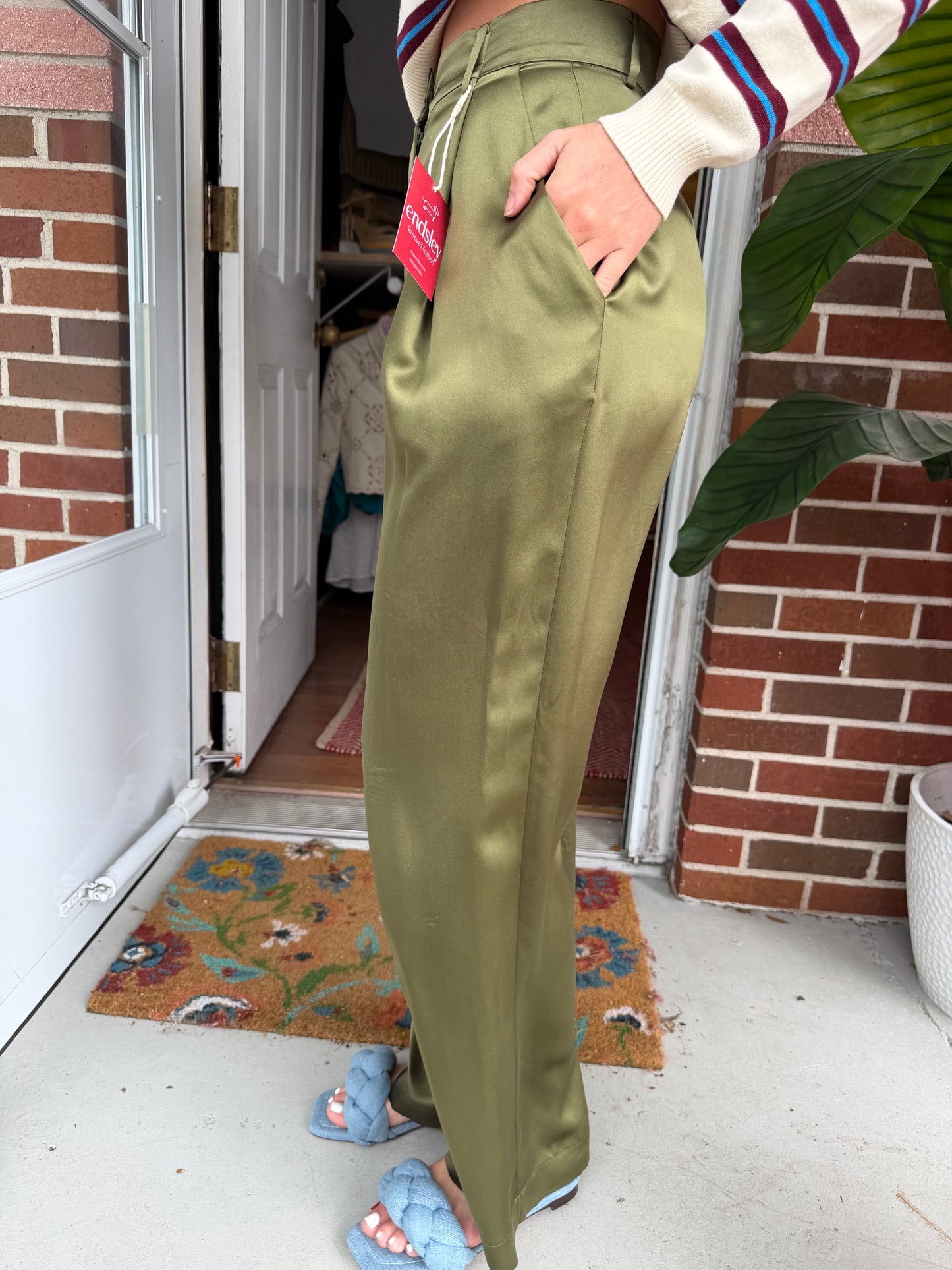 Sablyn | Brooke High Rise Silk Trouser, XS
