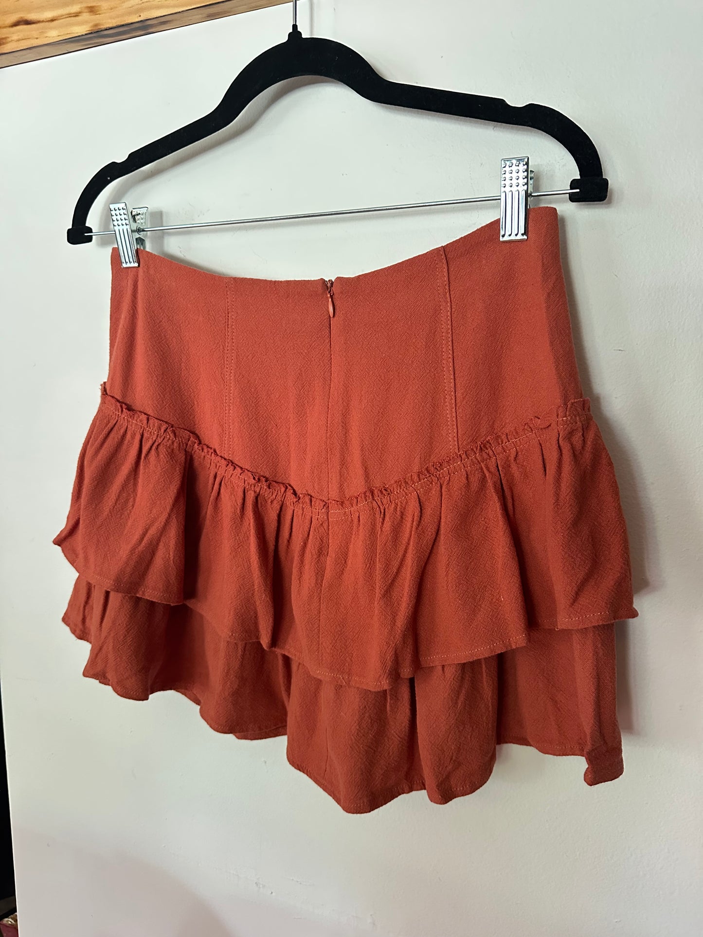 Lelis | Burnt Orange Ruffle Skirt