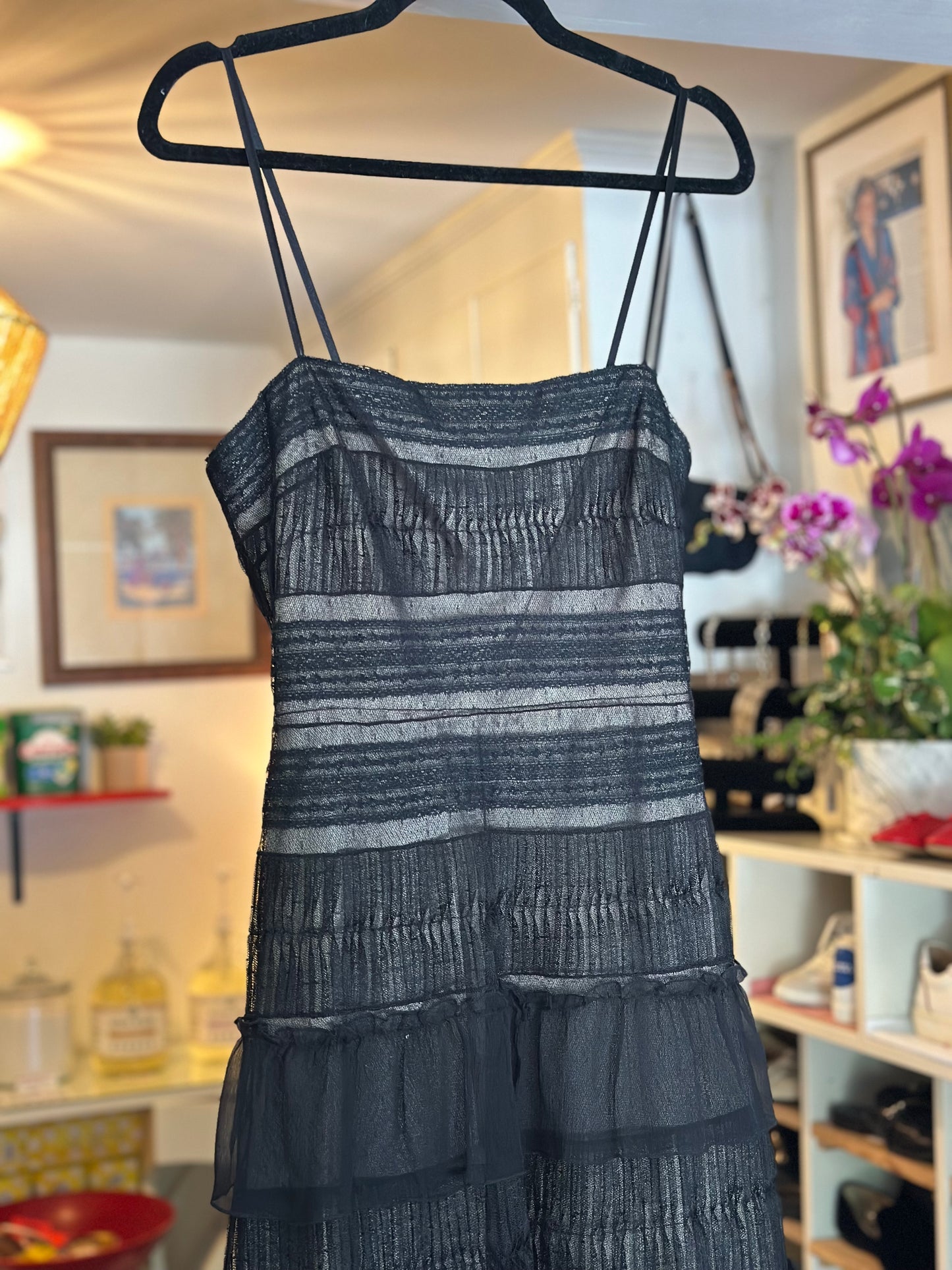 BCBG MaxMara | Strapless Feather Trim Cocktail Dress