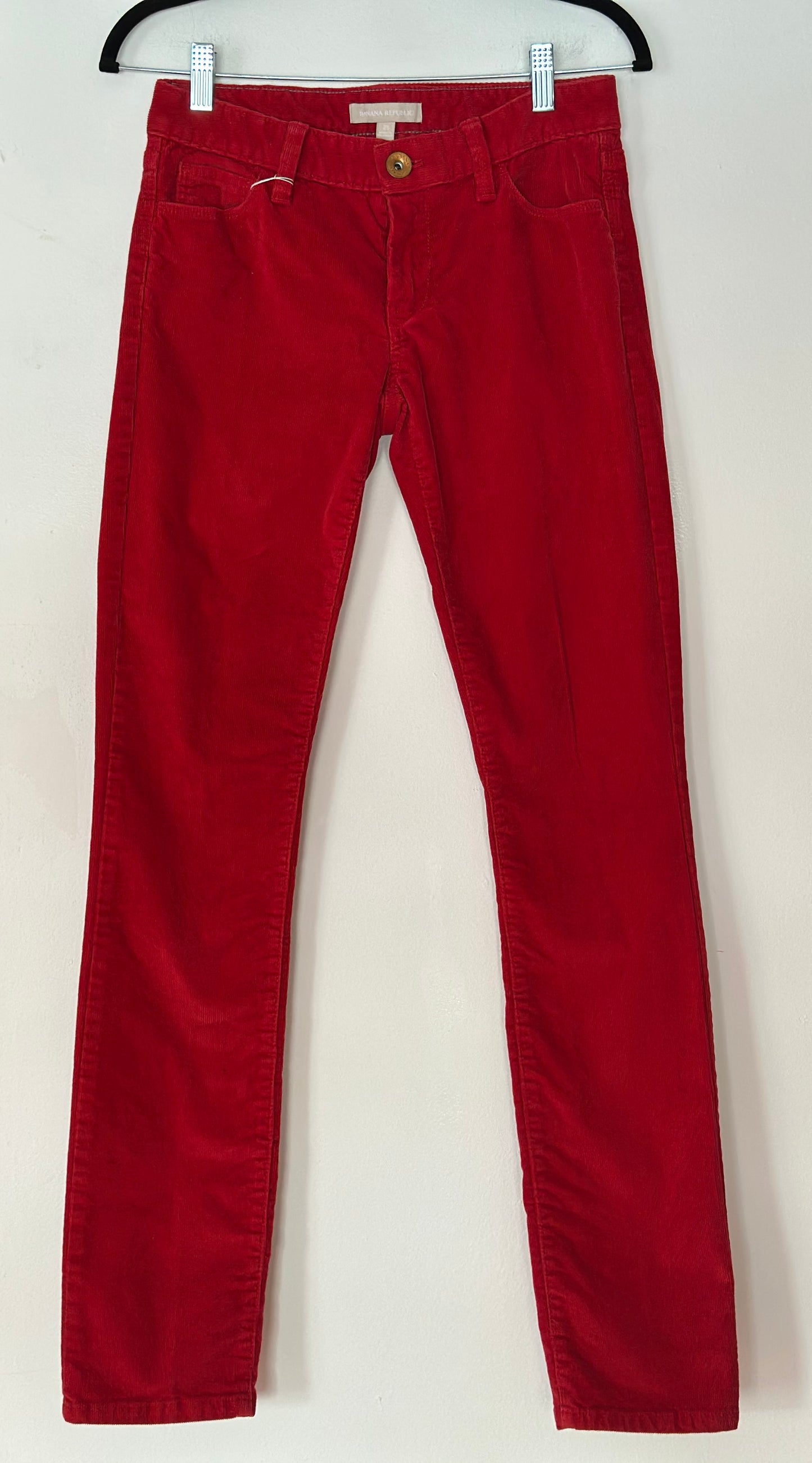 Banana Republic | Flat Front Red Corduroy Pants