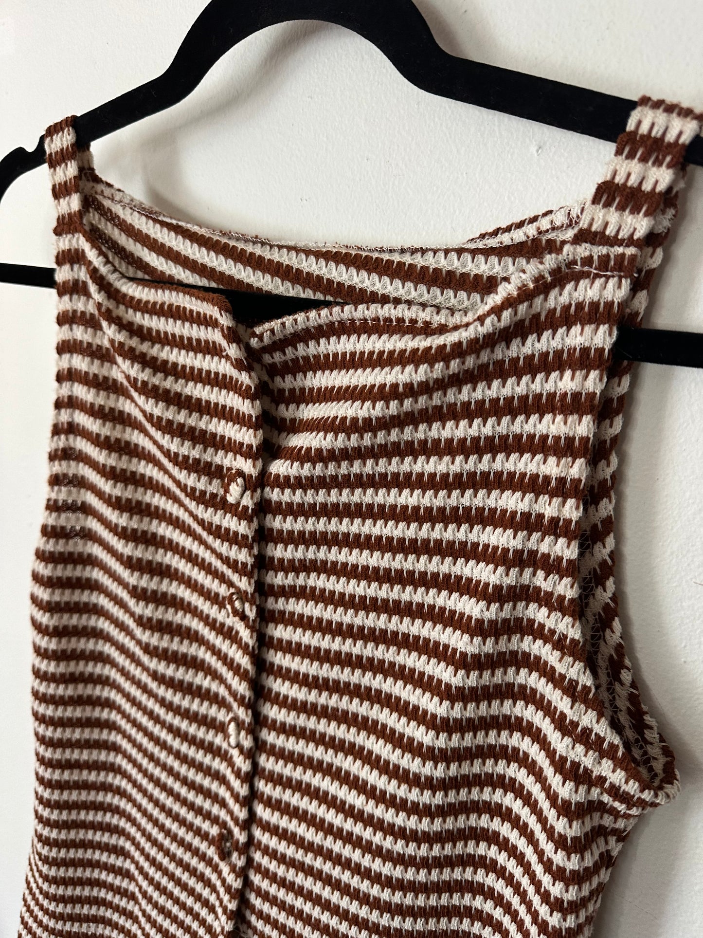 Shein | Brown and White Striped Knit Tank, 4