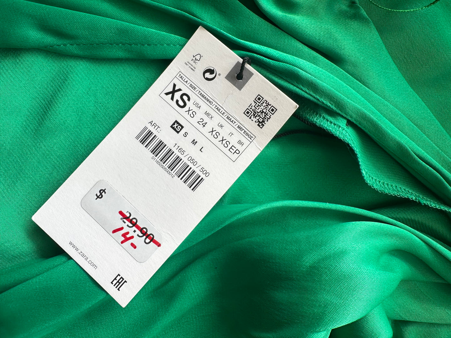 ZARA | Open Back Satin Top