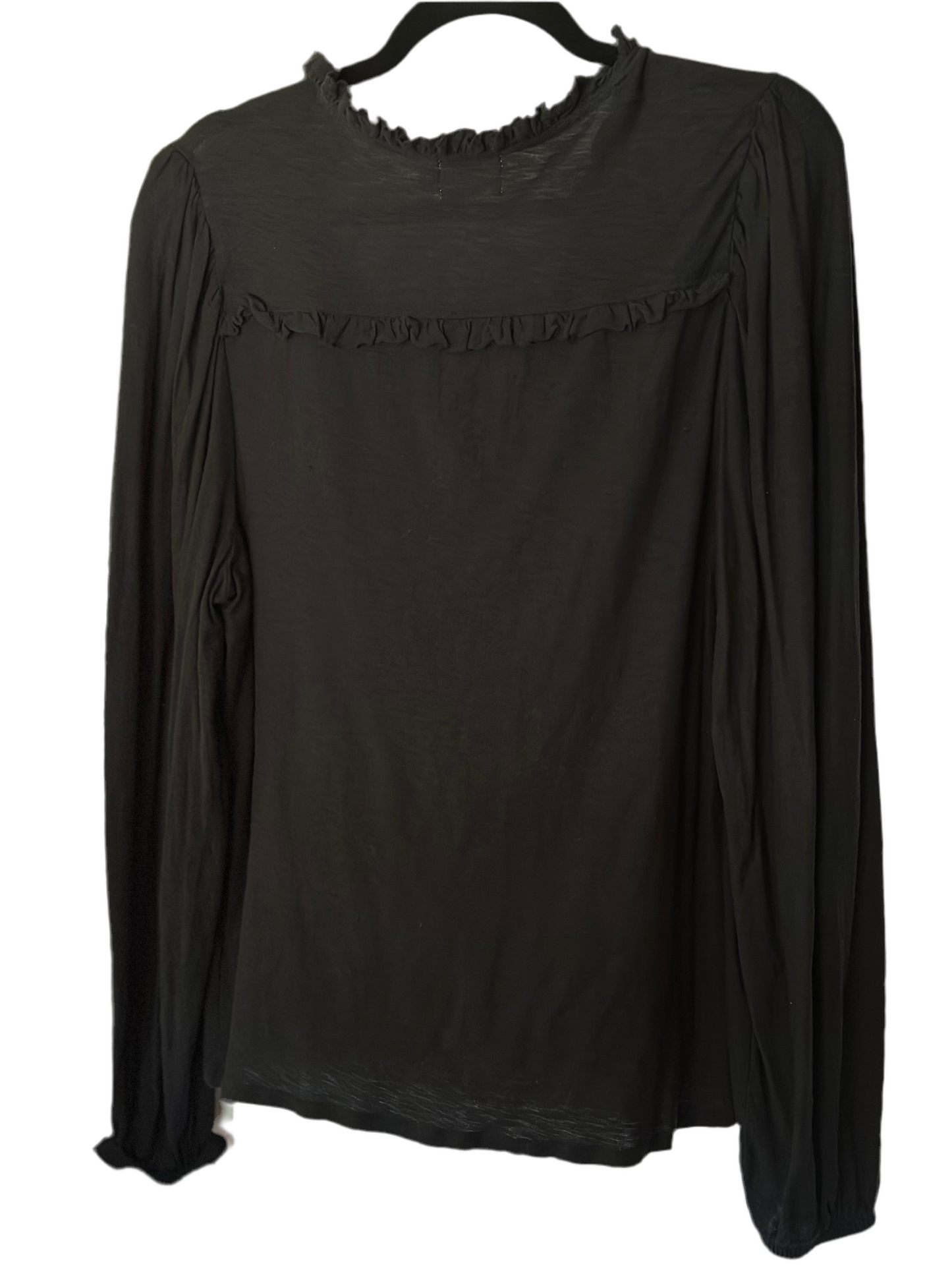 Nation LTD | Black Long Sleeve with Ruffle Detail