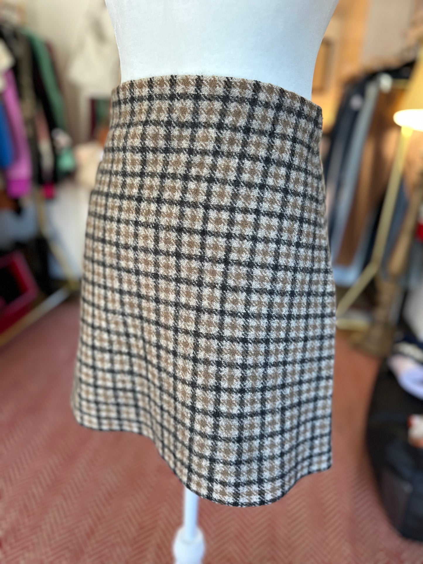 COS | Mini Plaid 100% Wool Skirt, XS