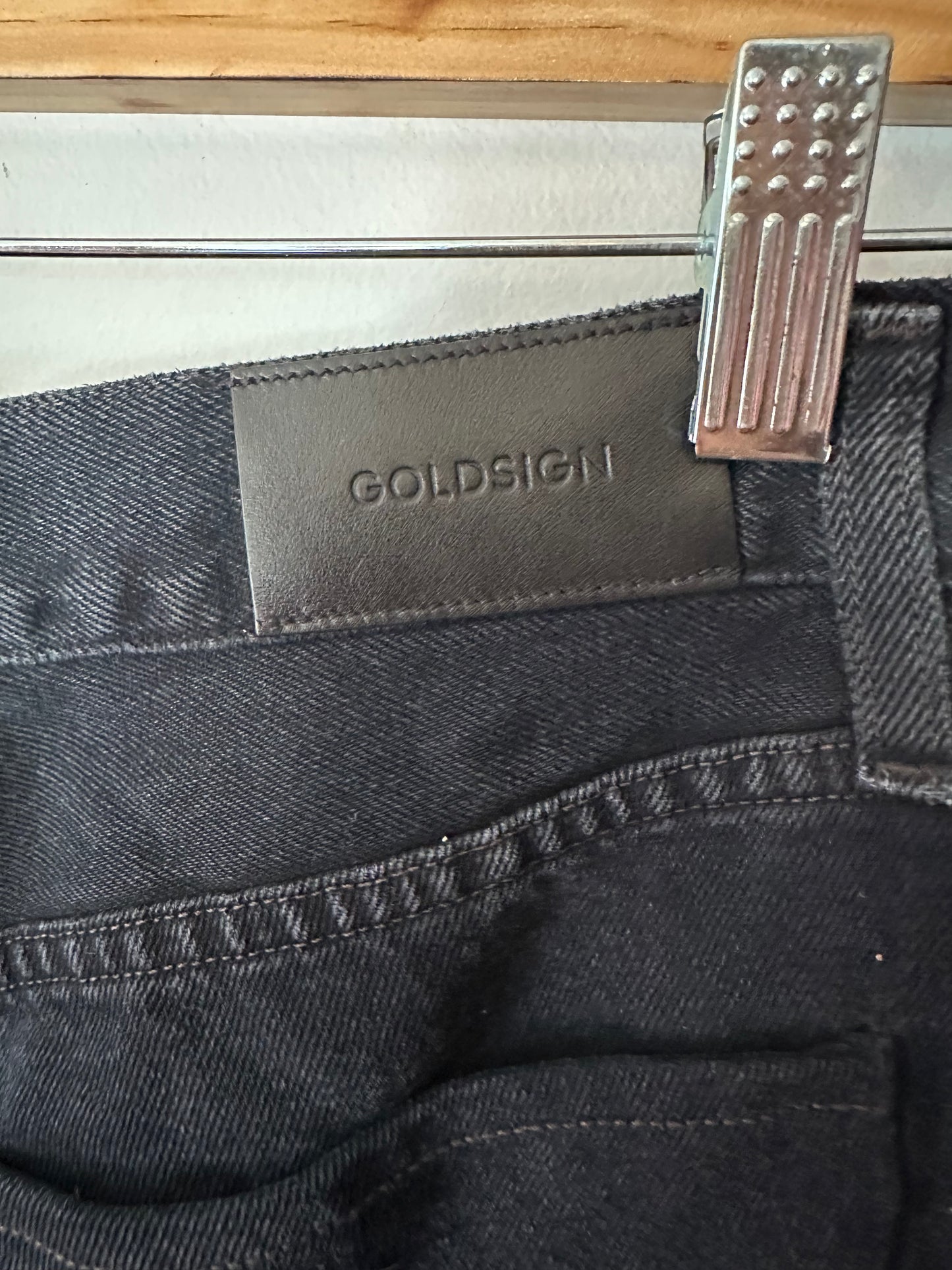 Goldsign | Black Straight-Leg Jeans, 27