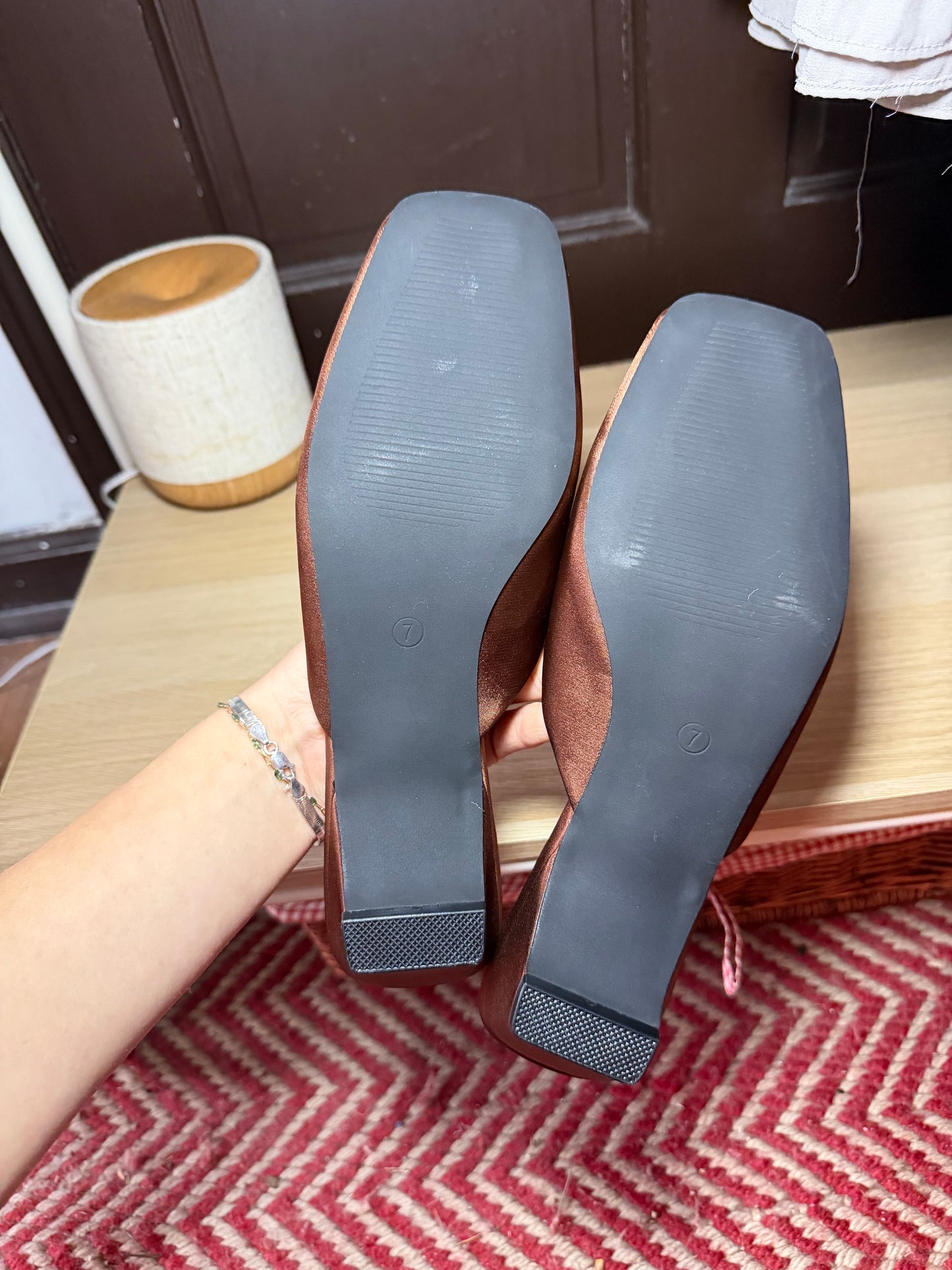 Coutgo | Square Toe Kitten Heels, 7