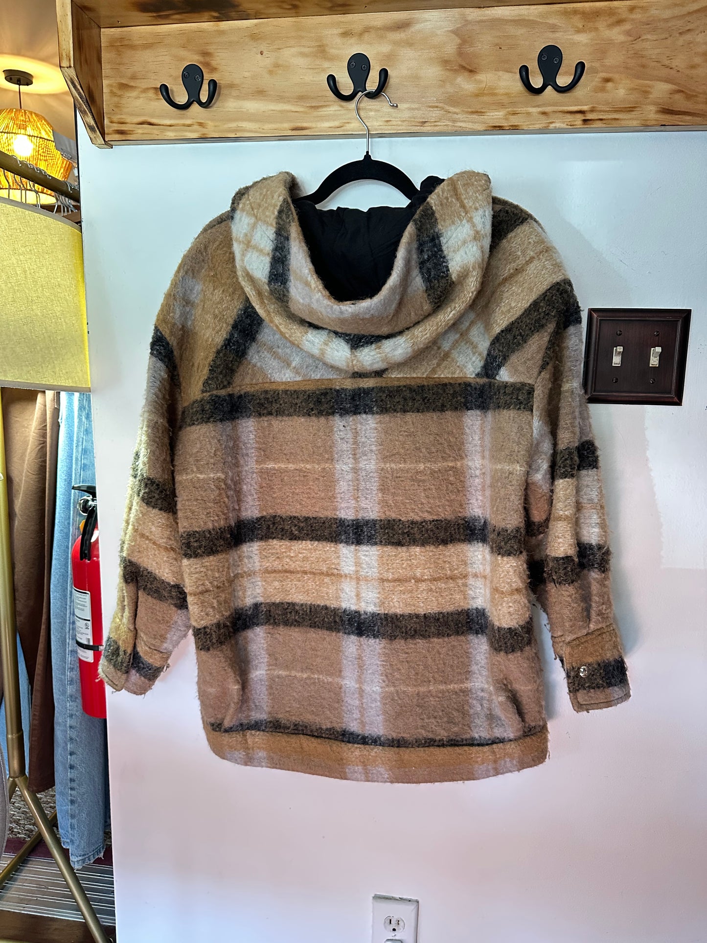 IRO Paris | Plaid Wool Blend Hooded Jacket, 34 (US 2)