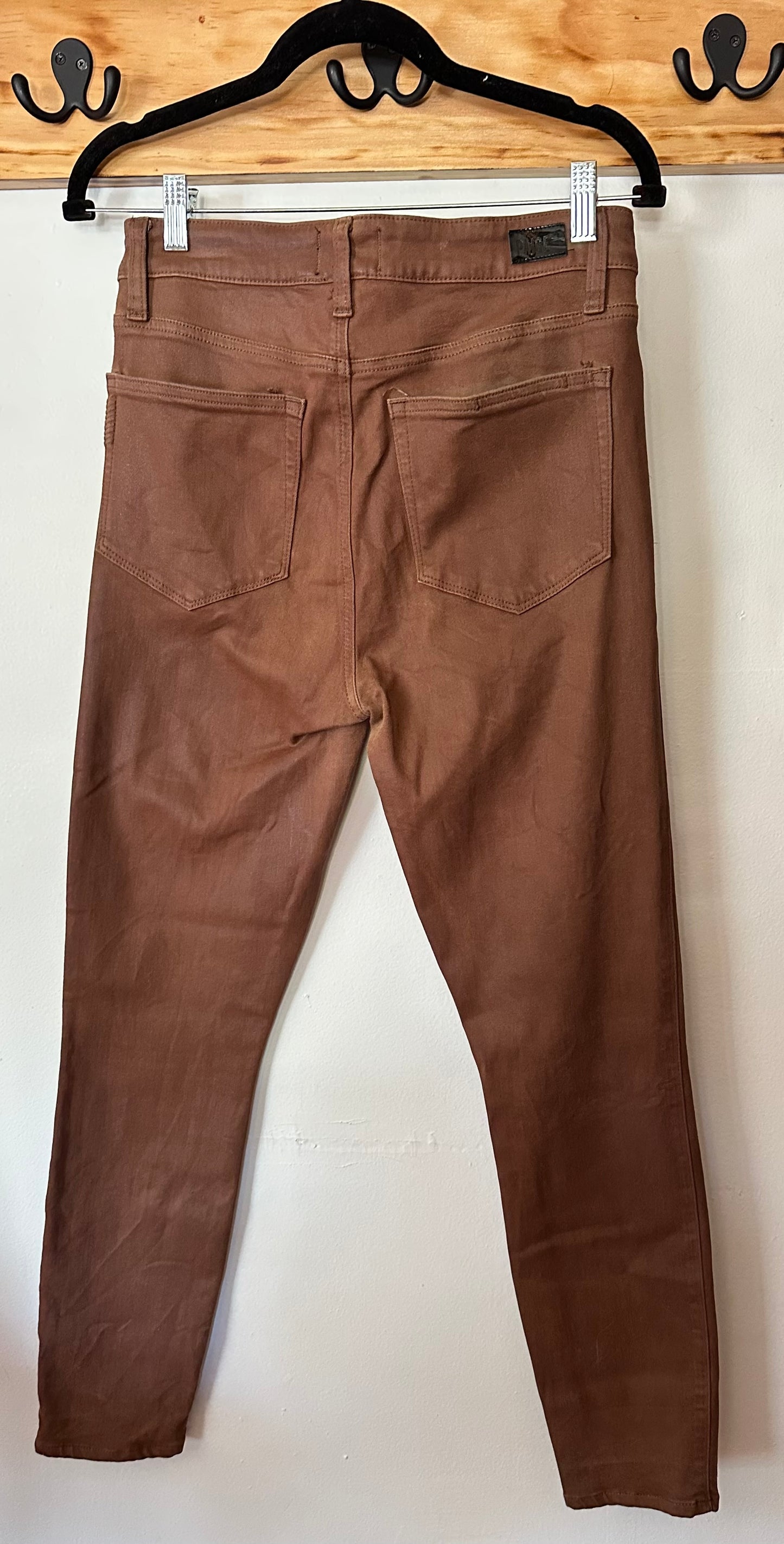 PAIGE | Brown Waxy Pants