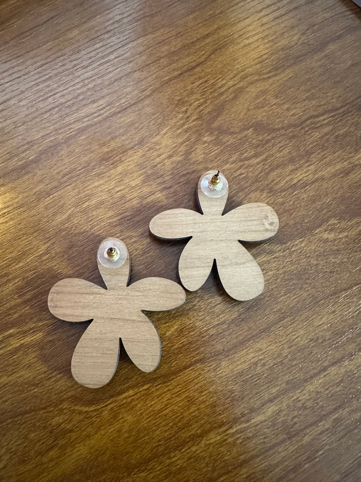Floral Earrings Plum