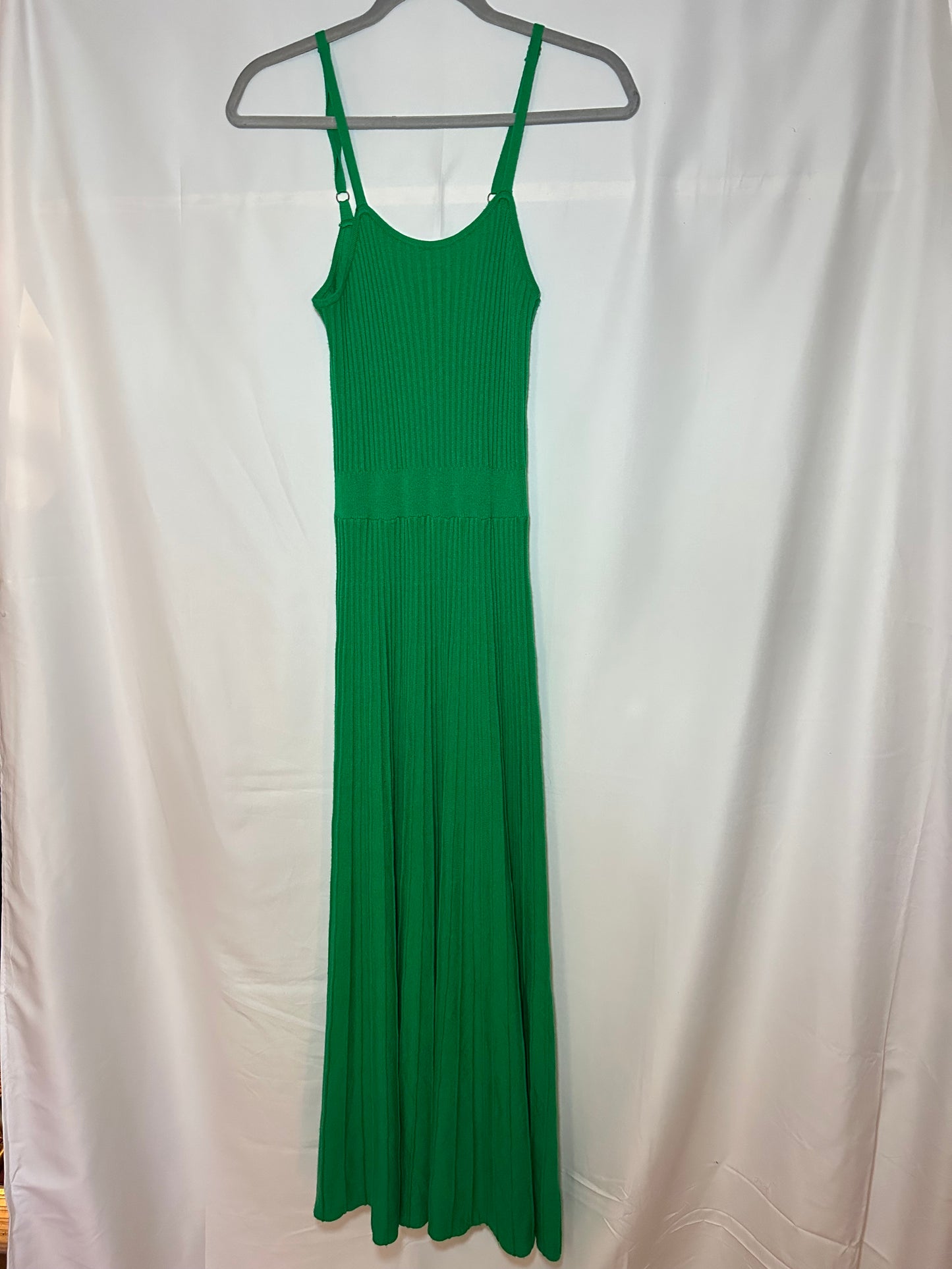 Green Knit Maxi Dress, S