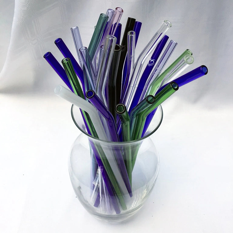 Reusable Glass Straws 9inch X 8mm Bent