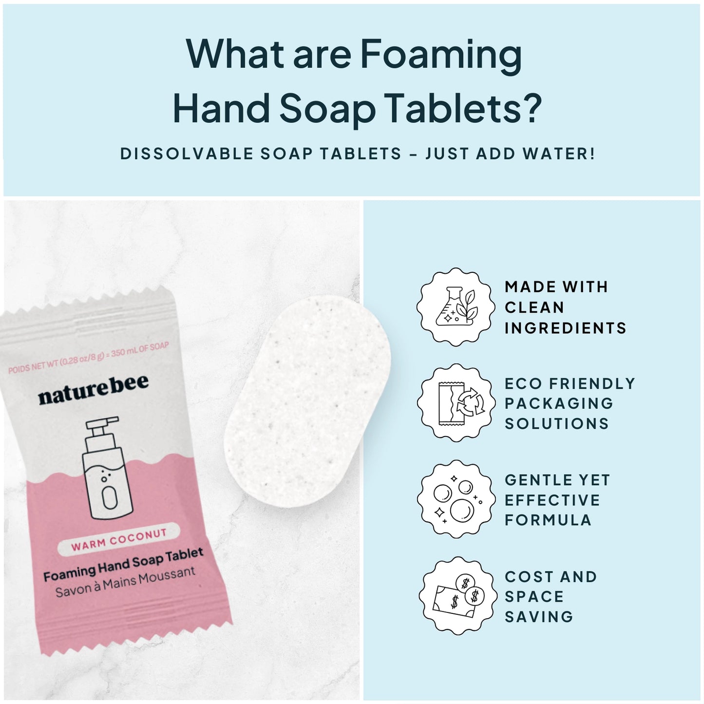 Warm Coconut Concentrated Foaming Hand Soap Refill Tablet