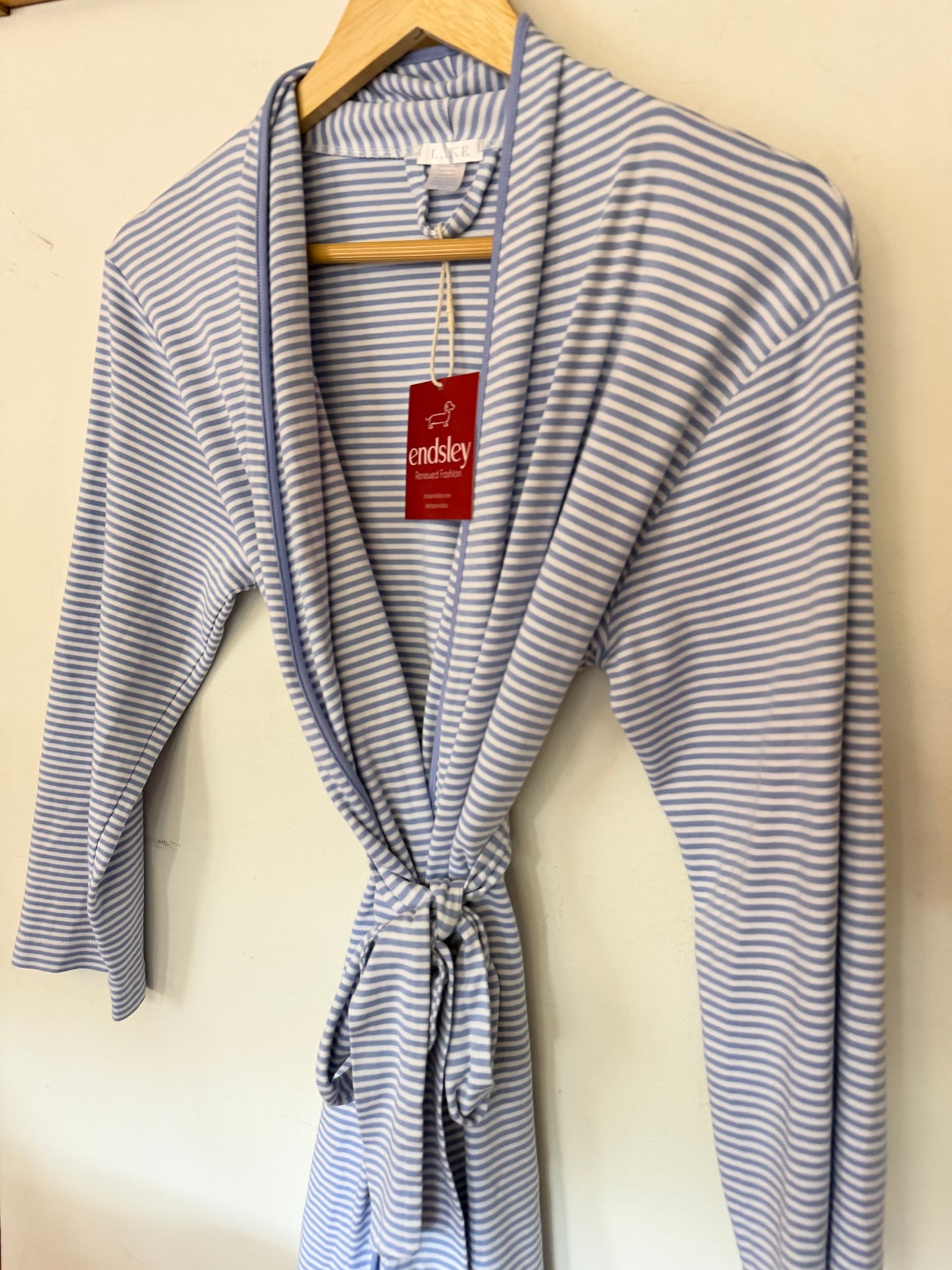 Lake | Striped Robe, S