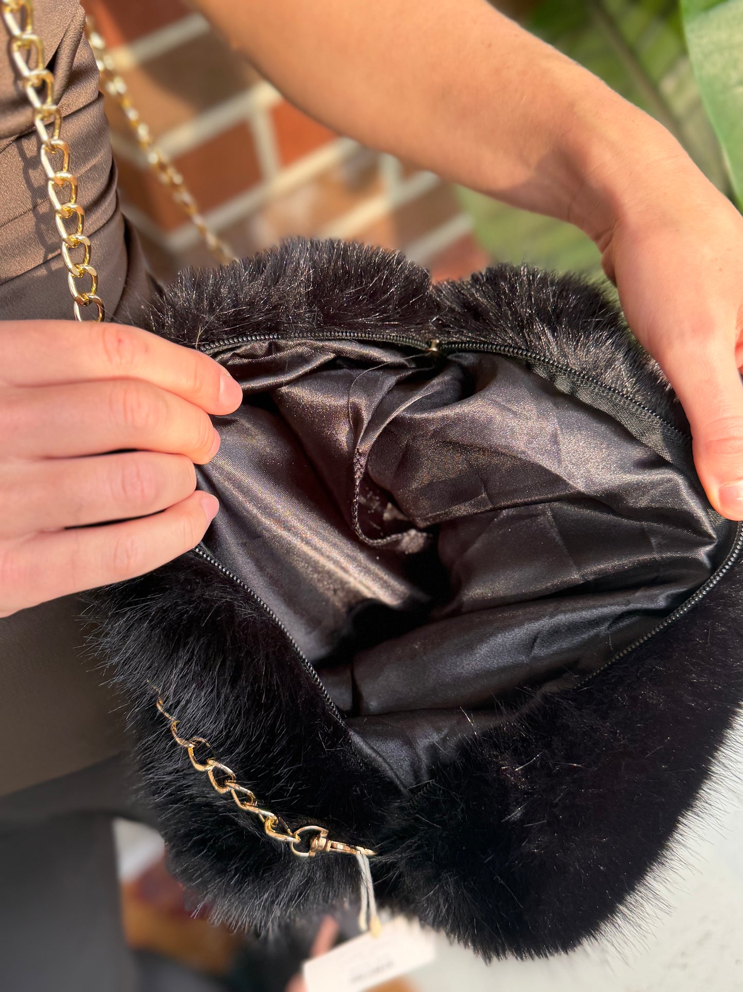 Fuzzy Black Multi-Purpose Purse