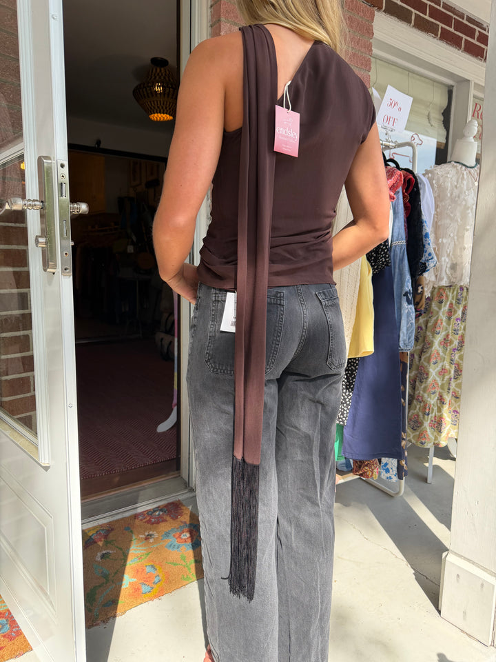Mango | One Should Wrap Neck Tassel, XS