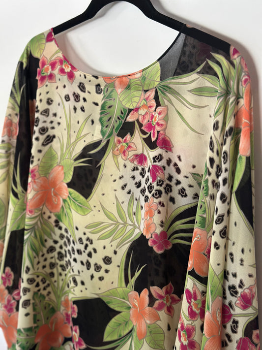 Sag Harbour | Sheer Floral Poncho