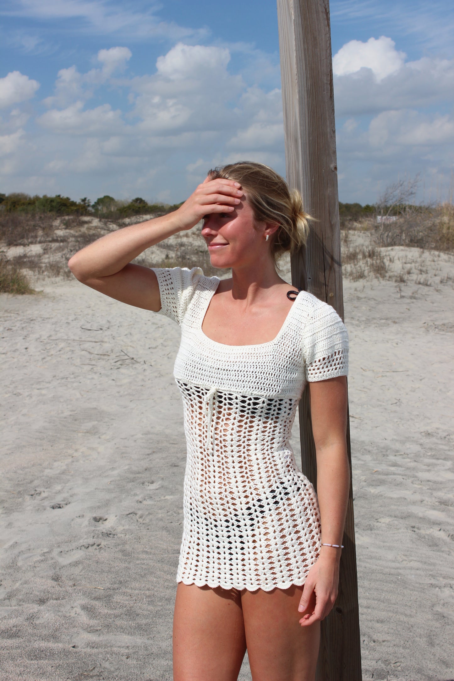 More to Come | Crochet Mini Dress, S