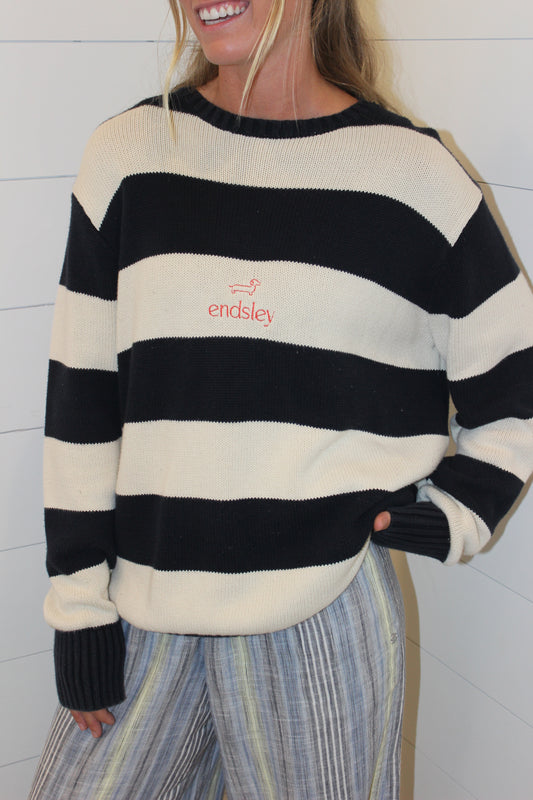 Endsley | Doxie Striped Sweater, L