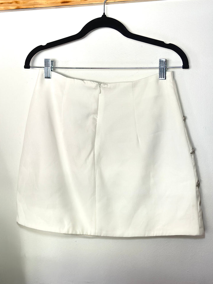 DO + BE | White Sparkle Skirt