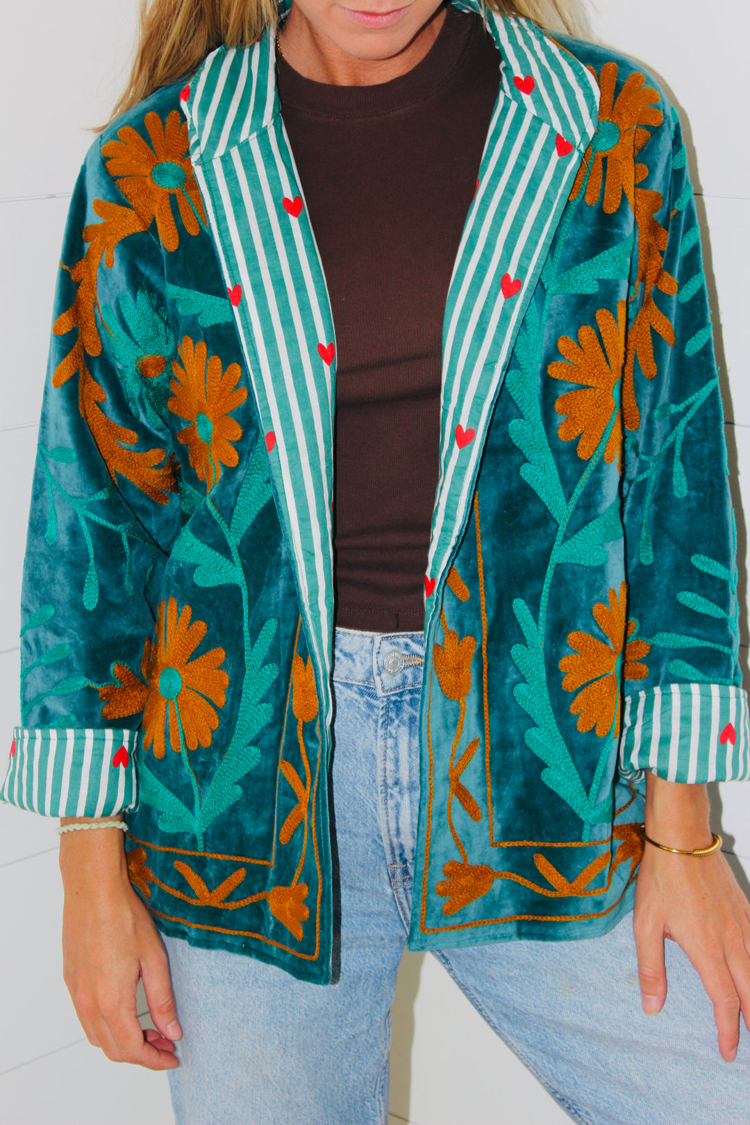 Endsley | Velvet Floral Jacket, OS