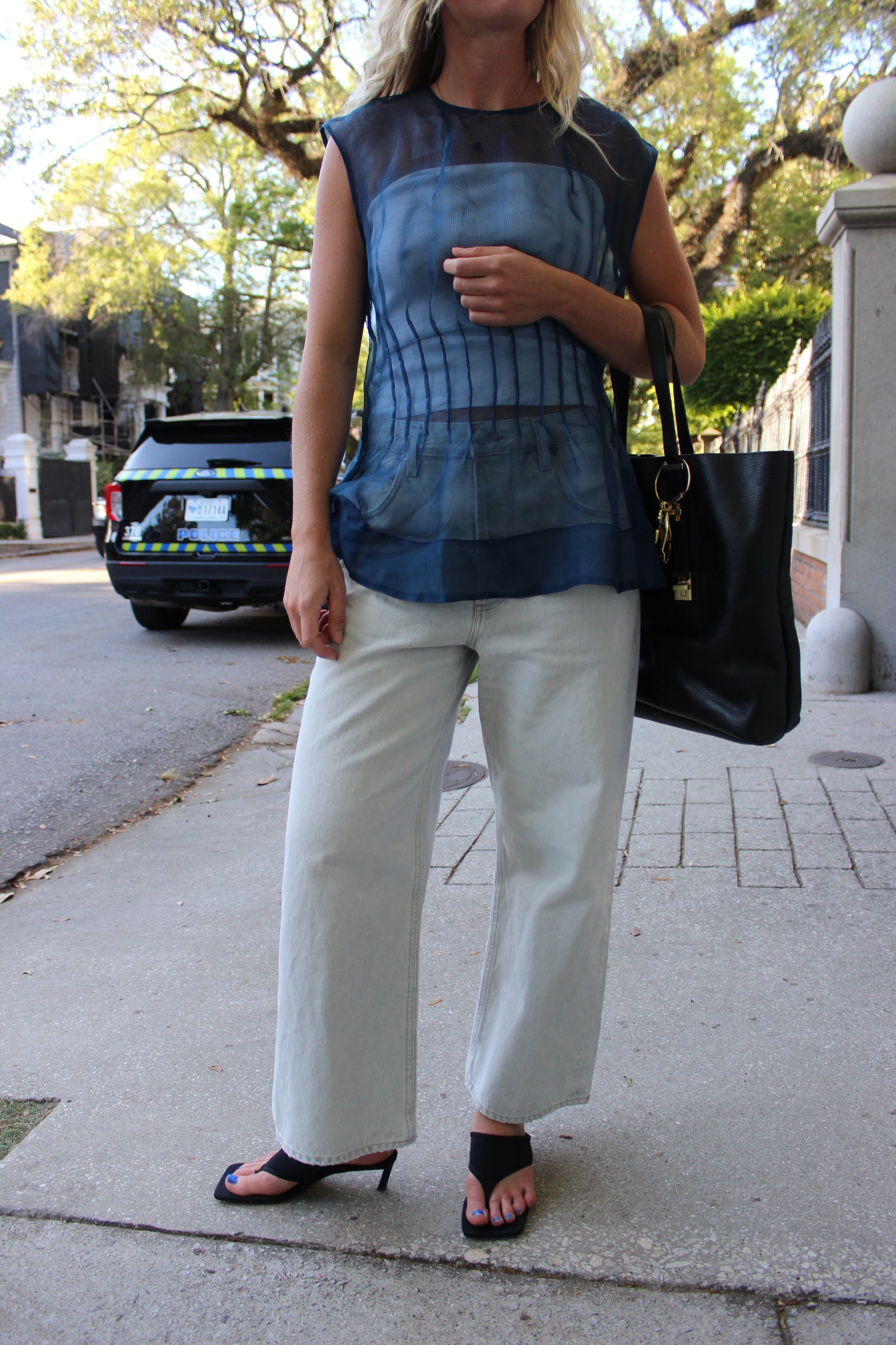 ooh | Overlay  Short Sleeve Top, XS