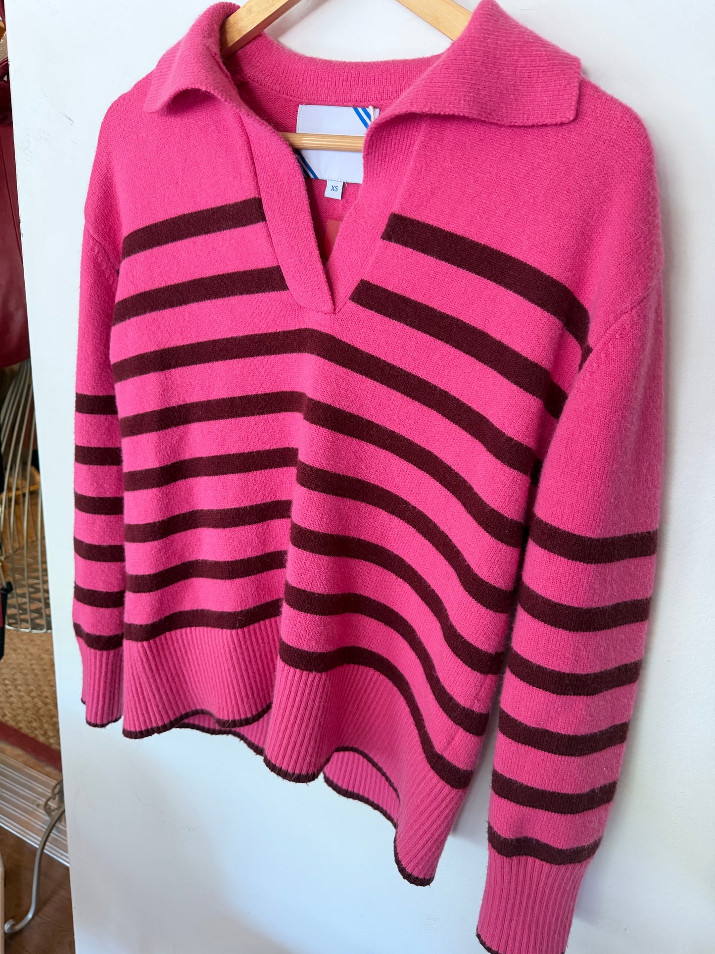 Addison Bay | Knit Carlyle Rugby Striped Sweater, XS
