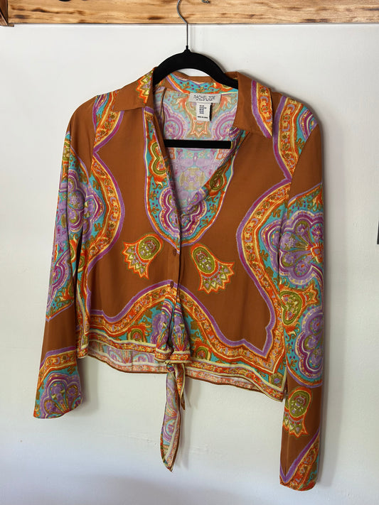 Rachel Zoe | Long Sleeve Satin Top