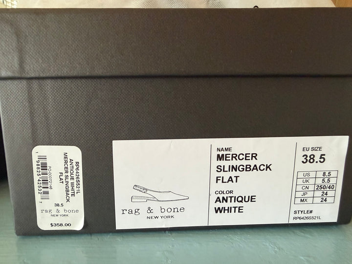 Rag &amp; Bone | Mercer Pointed Toe Slingback Flat, 38.5
